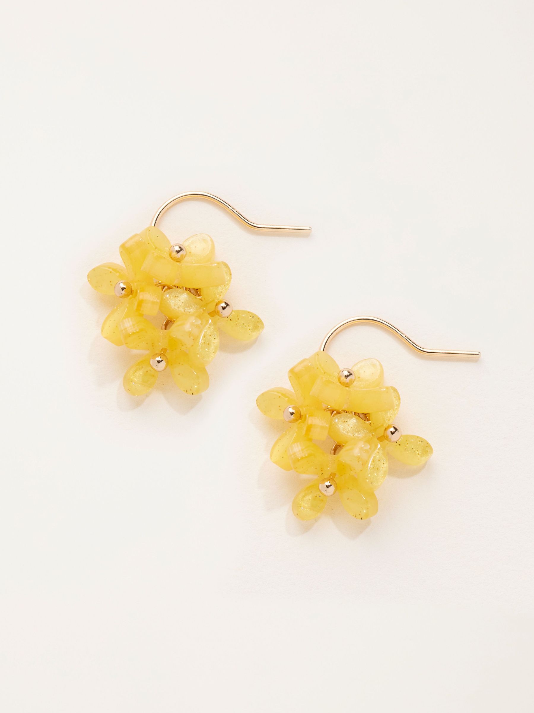 Yellow - Flower Cluster Earrings
