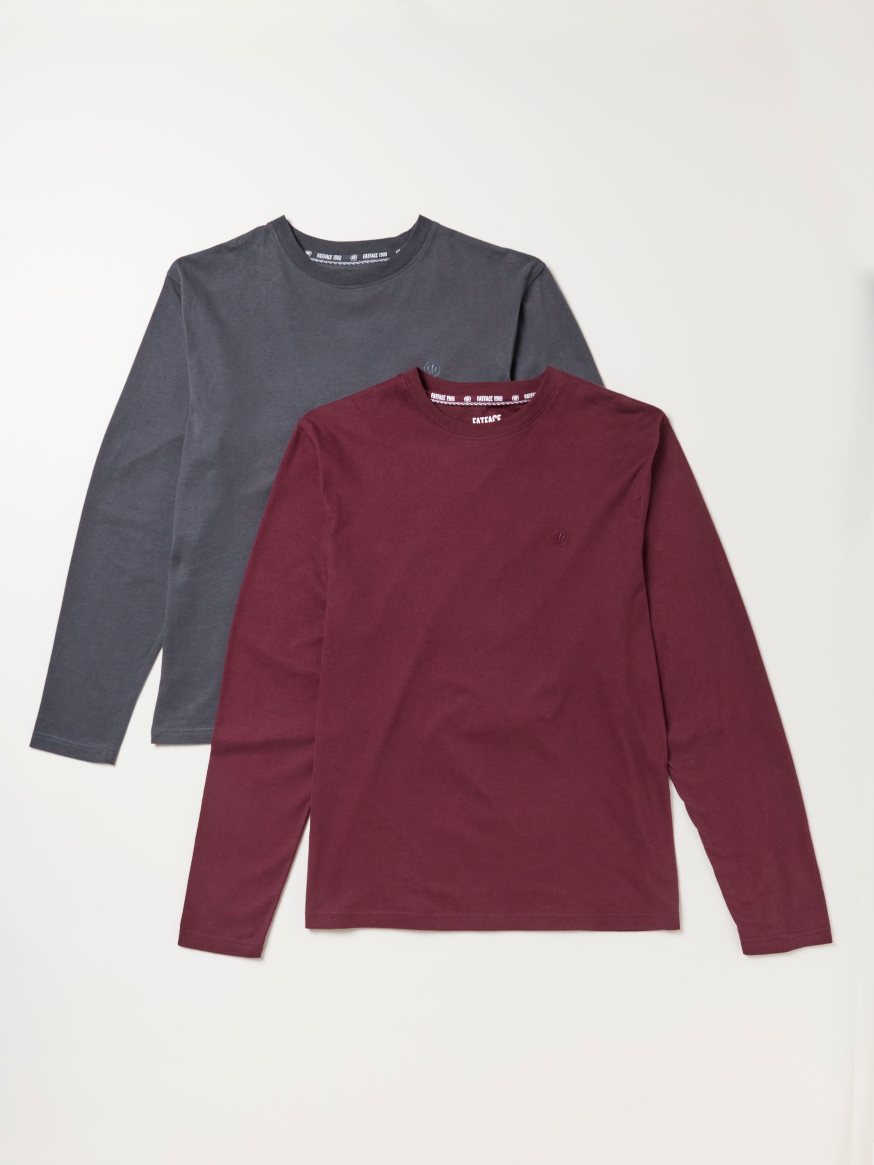 Purple / Grey - Regular Long Sleeve Multi 2 Pack T-shirts