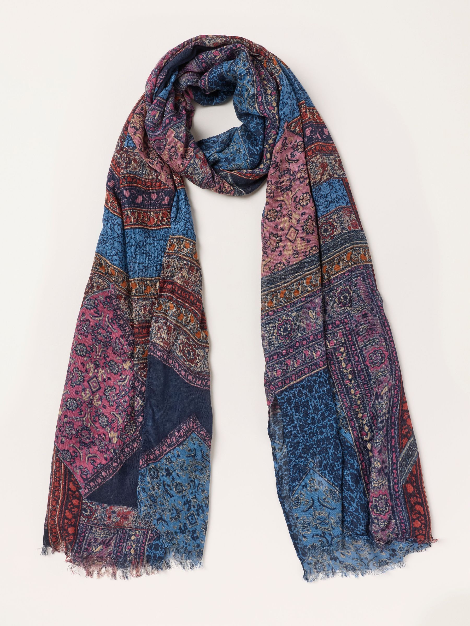 Multi - Patchwork Lightweight Scarf