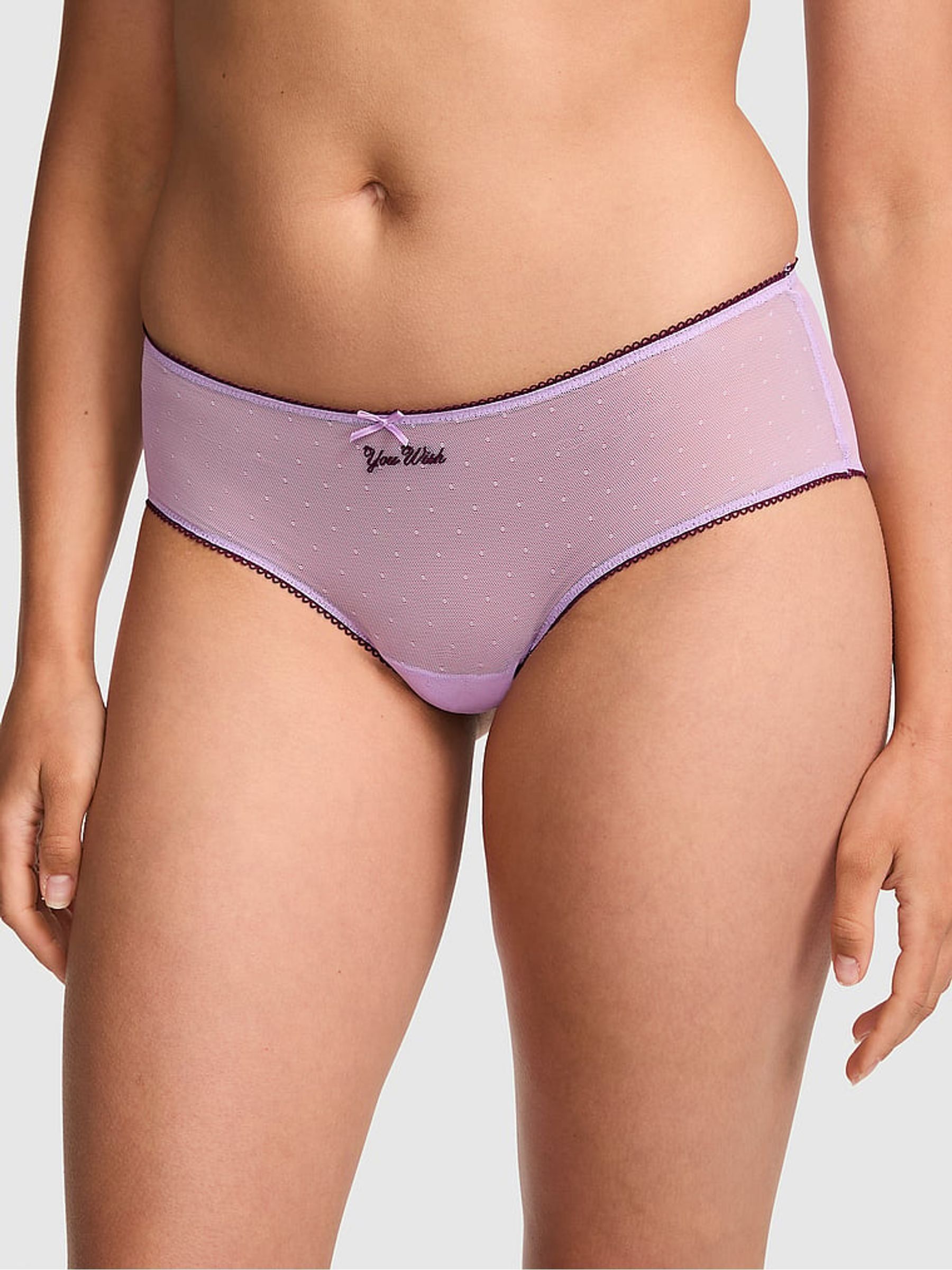 Lilac Purple - Cheeky Pop Stitch Embroidery Knickers