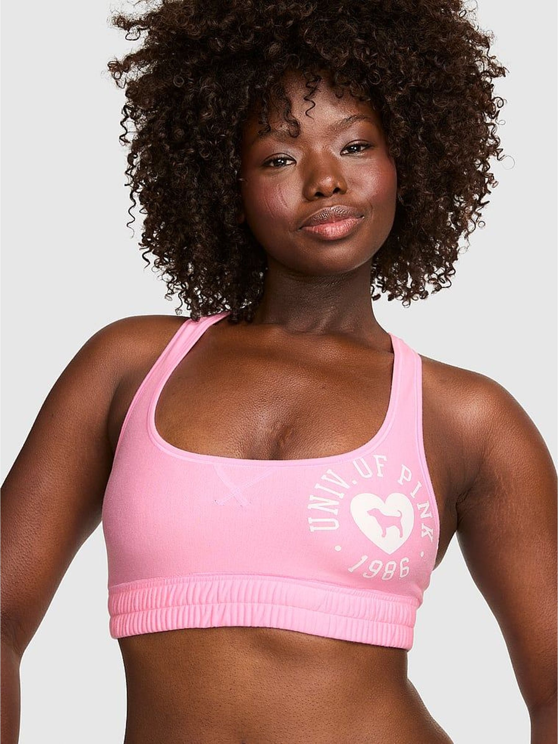 Pink Lollipop Logo - Fleece Racerback Bralette