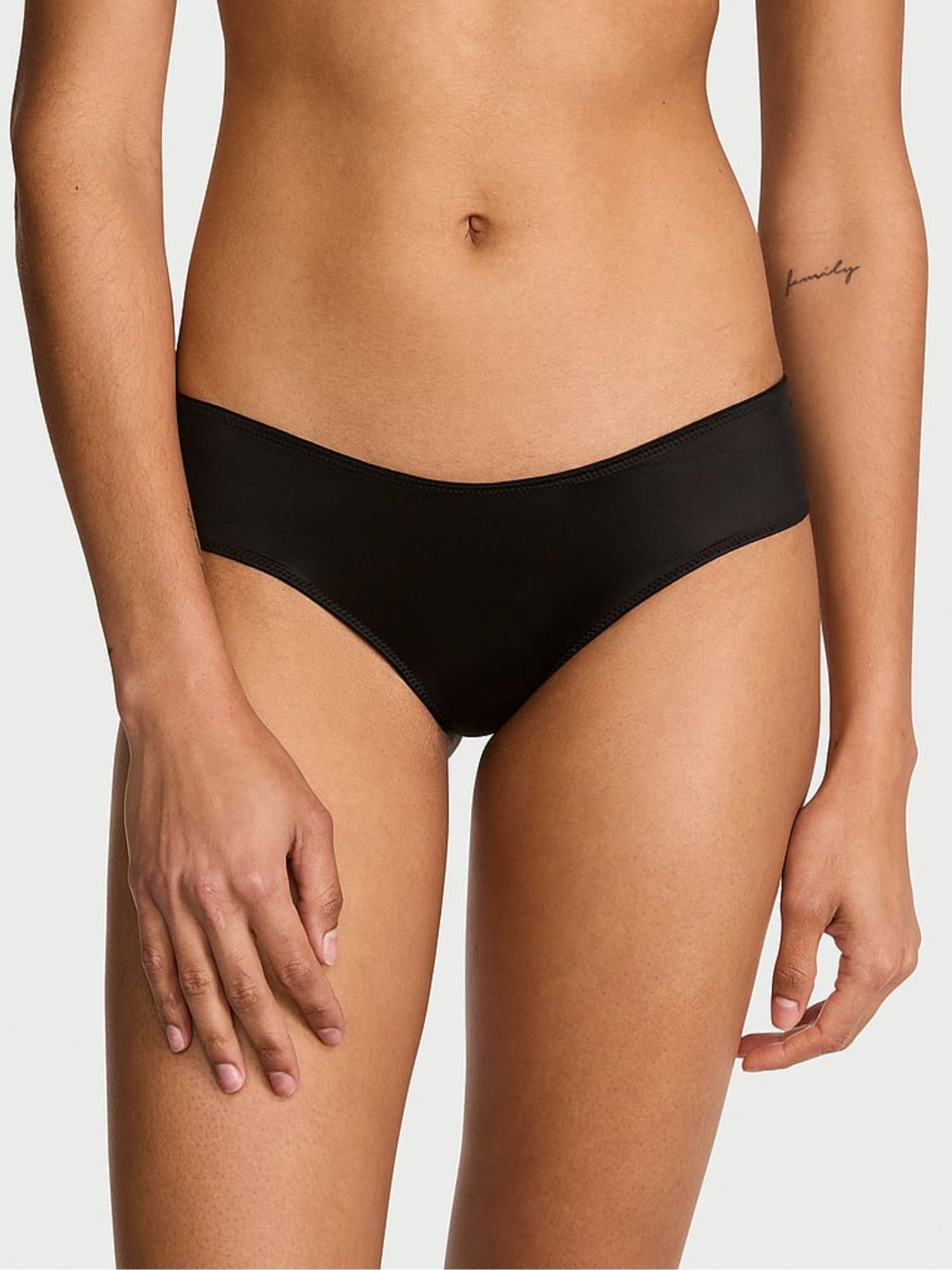 Black - Cheeky Shine Bow Knickers