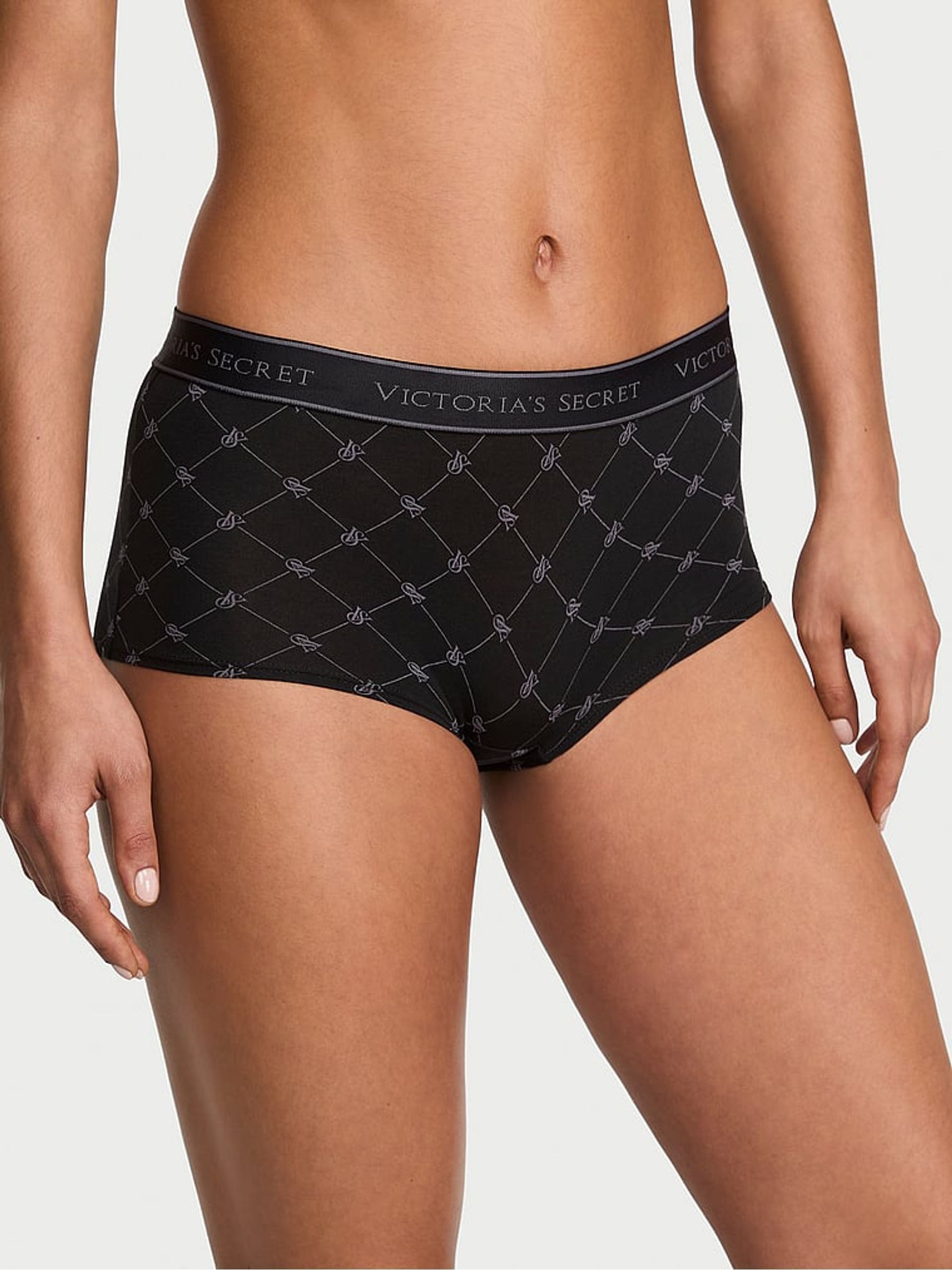 Black VS Lockup - Thong Logo Knickers