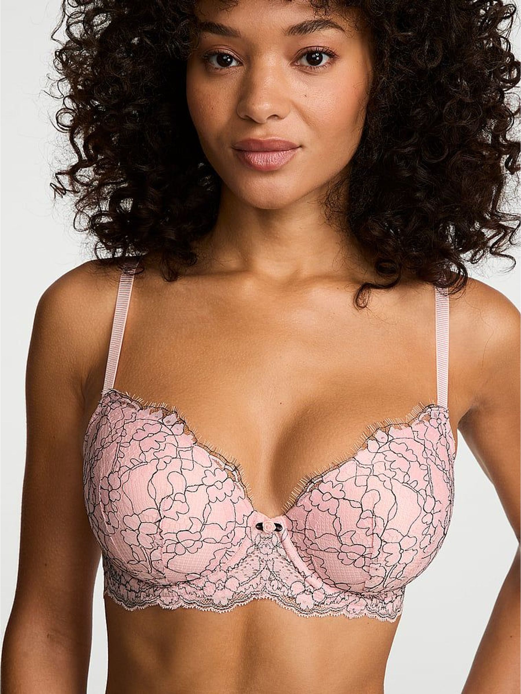 Angel Pink - Lightly Lined Demi Lace Bra