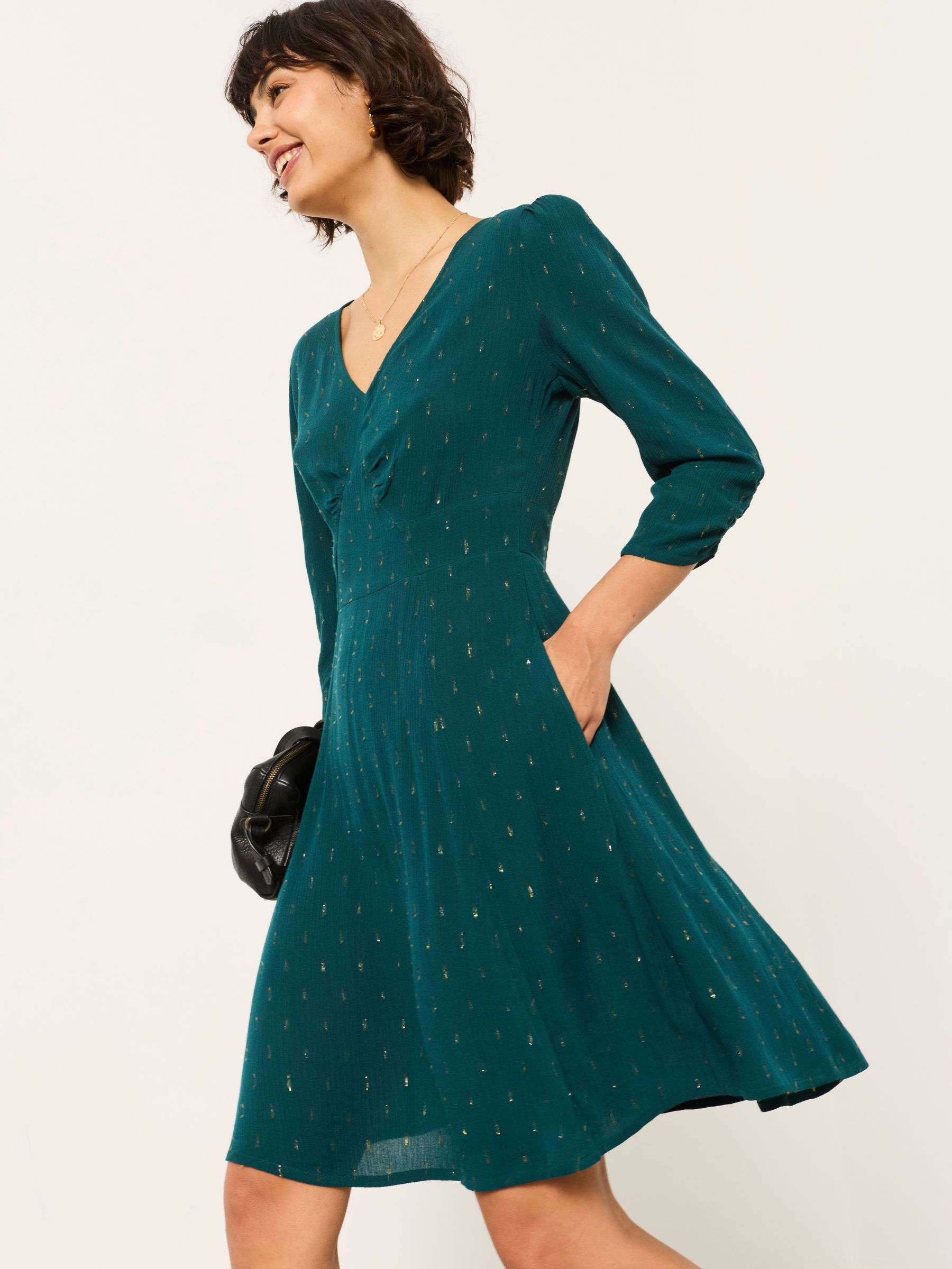Teal Blue - Spot Dress