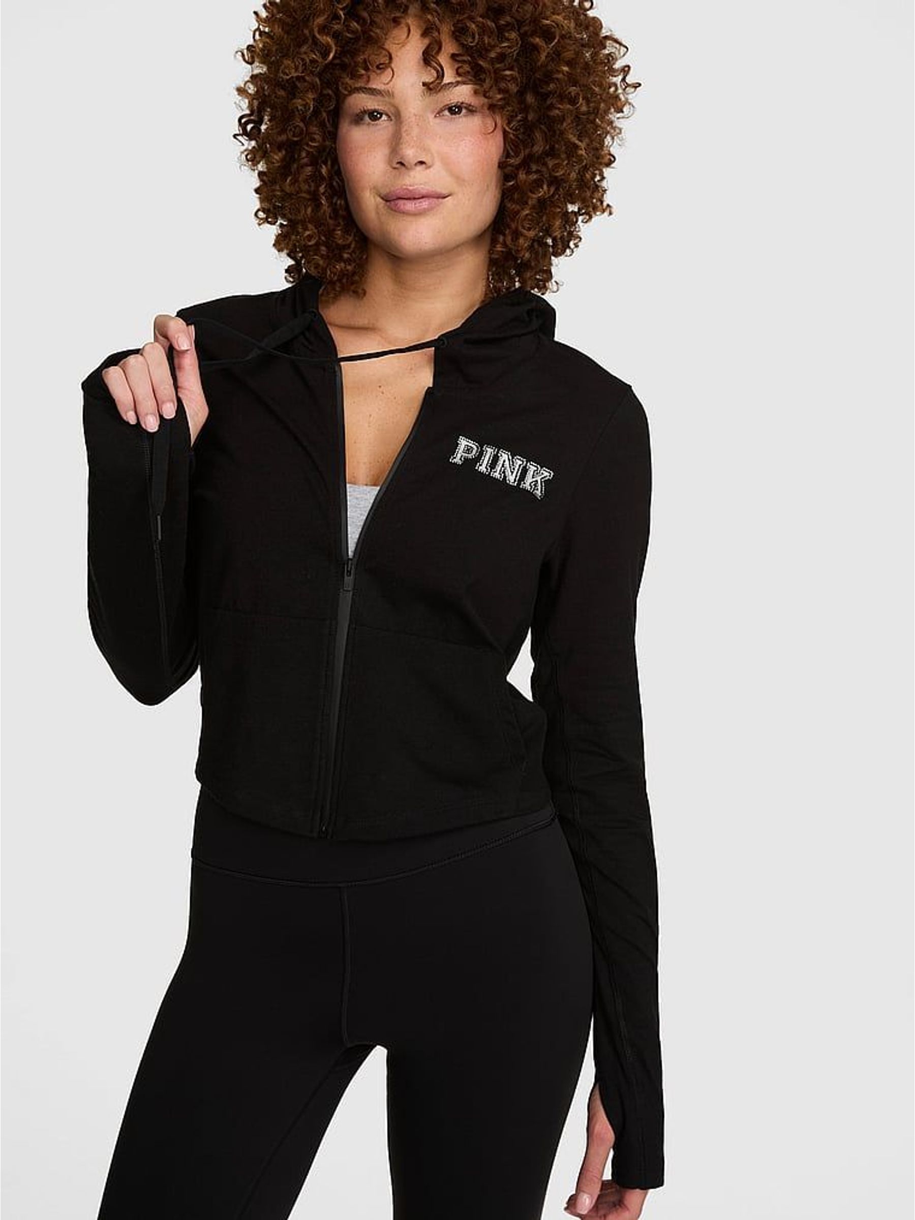 Black Shine - Cropped Hoodie