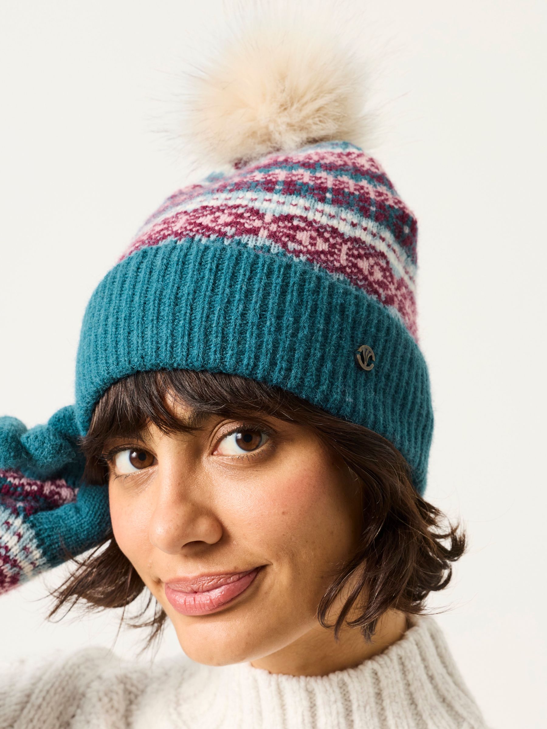 Multi - Fairisles Bobble Hat