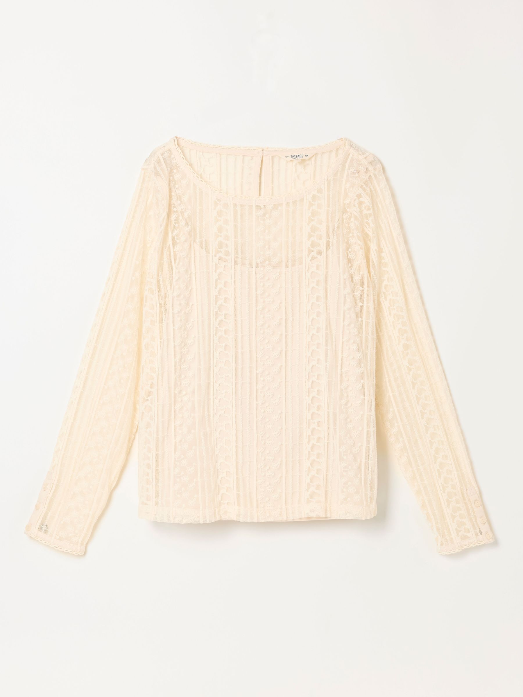 Ivory - Lace Top With Jersey Cami