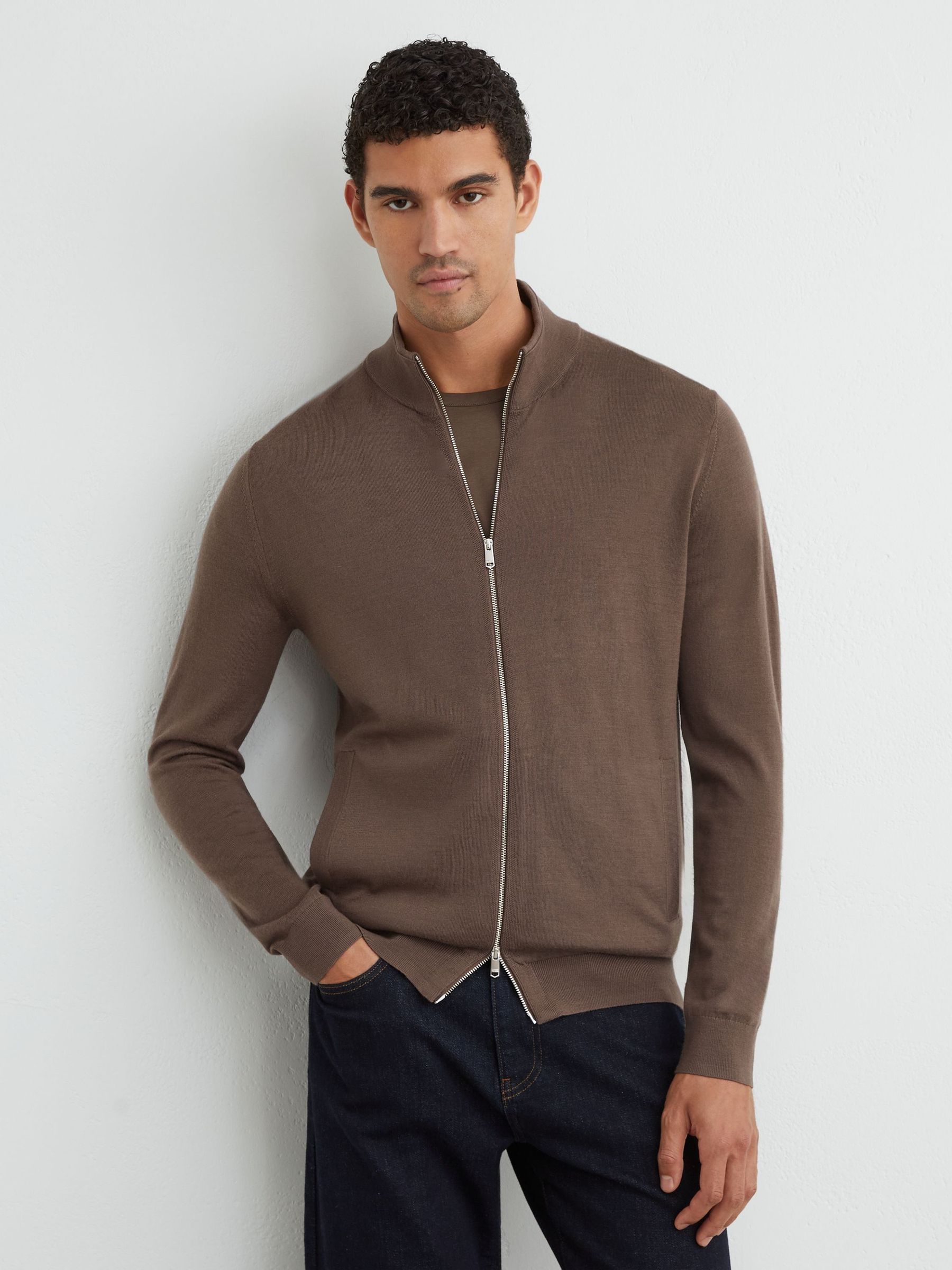 Ridge Brown - Regular Knitted Cardigan