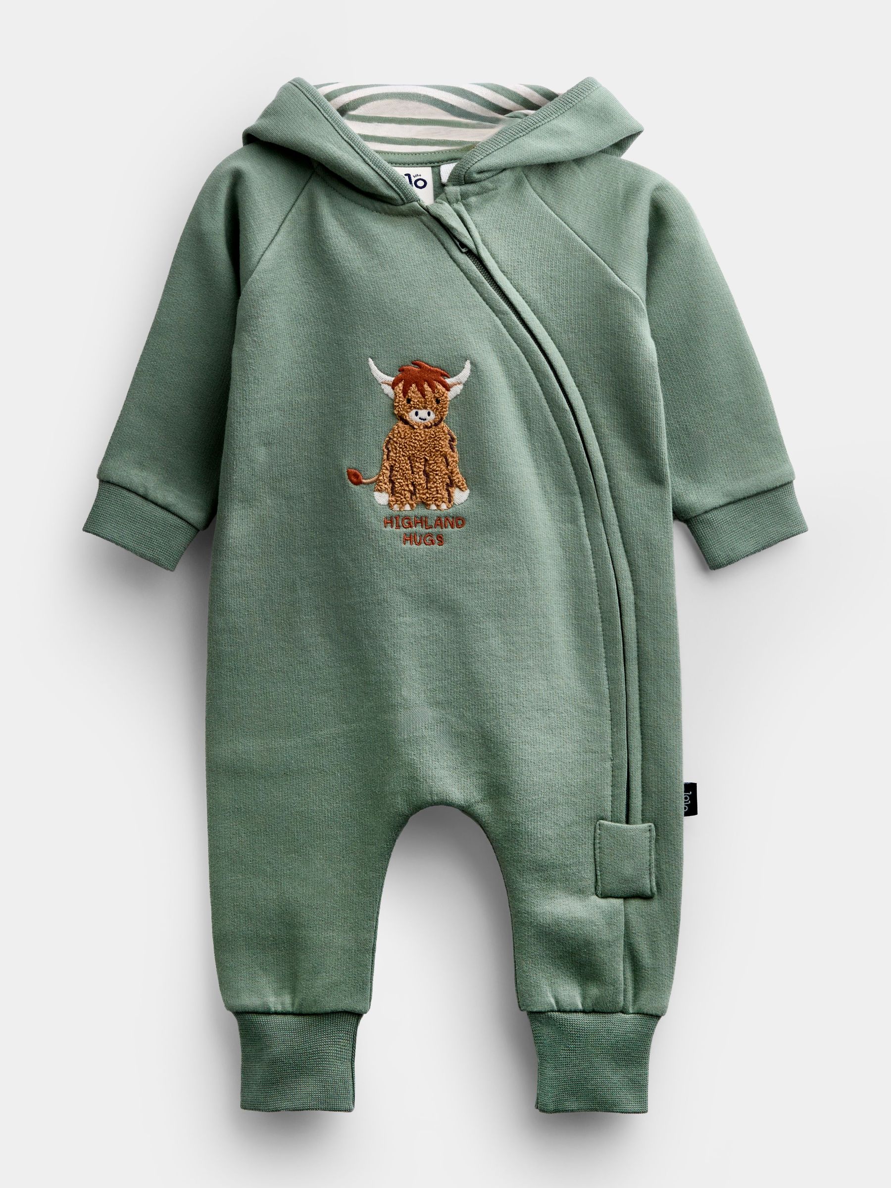 Green Highland Cow - Jersey Romper