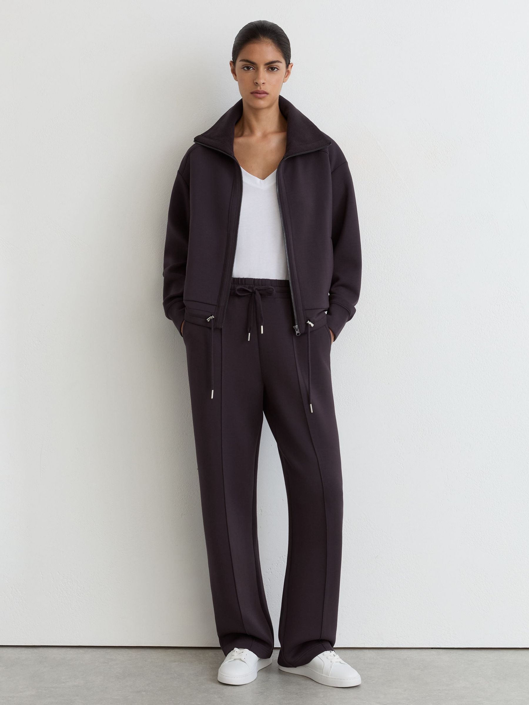 Grape Burgundy - Premium Interlock Zip-front Sweatshirt