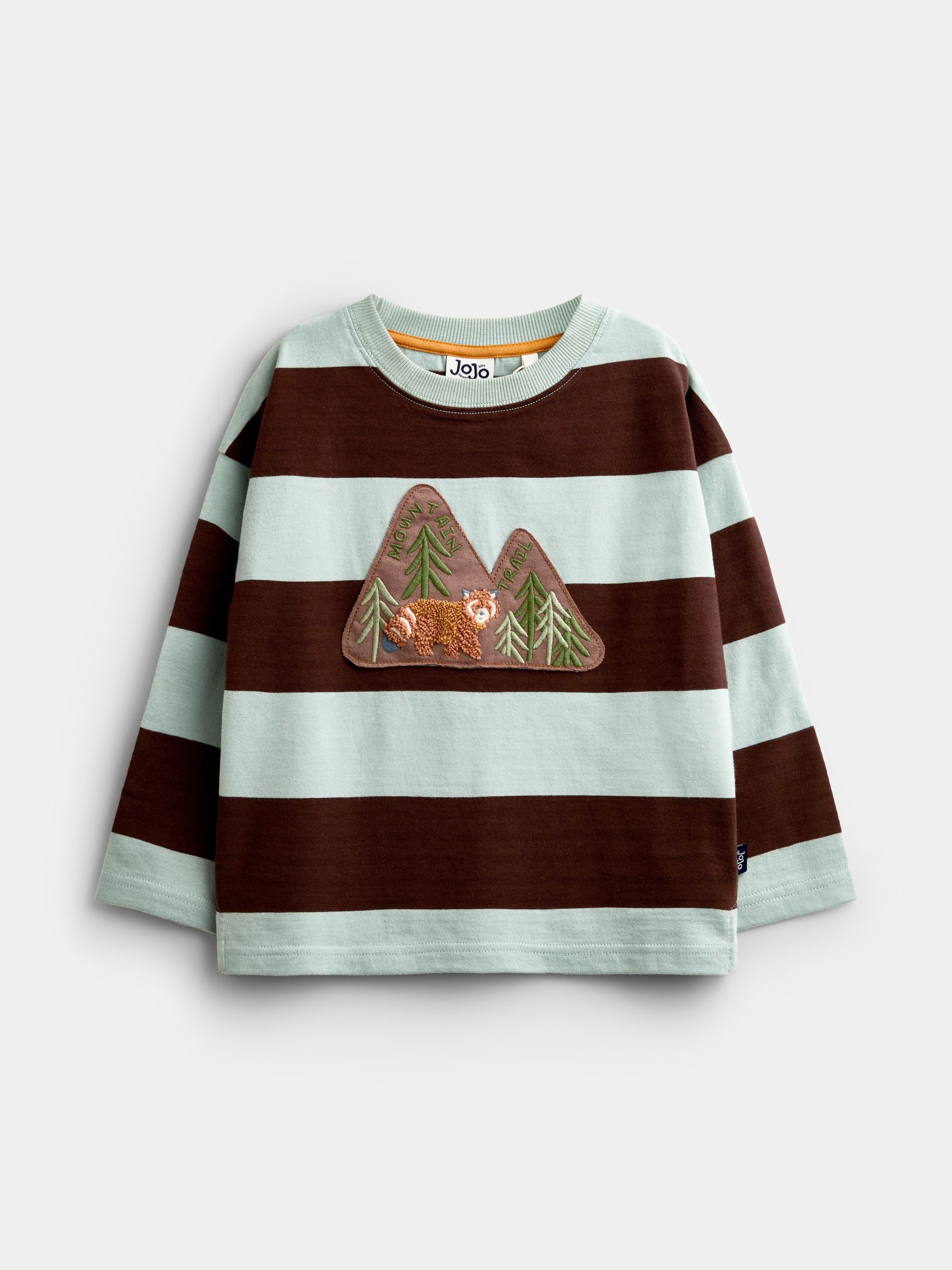 Blue & Brown Panda - Appliqué Top