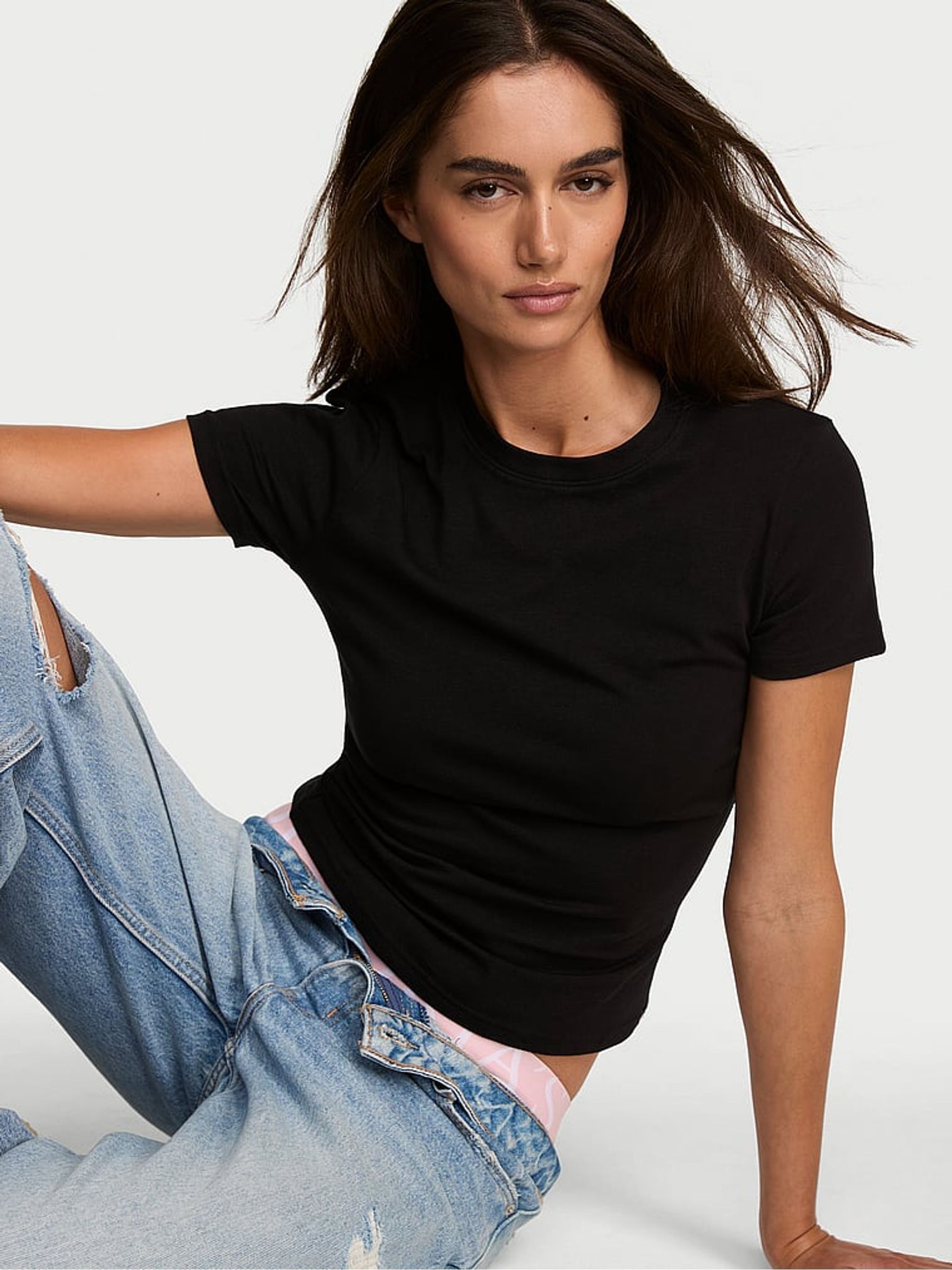 Pure Black - Cotton T-shirt