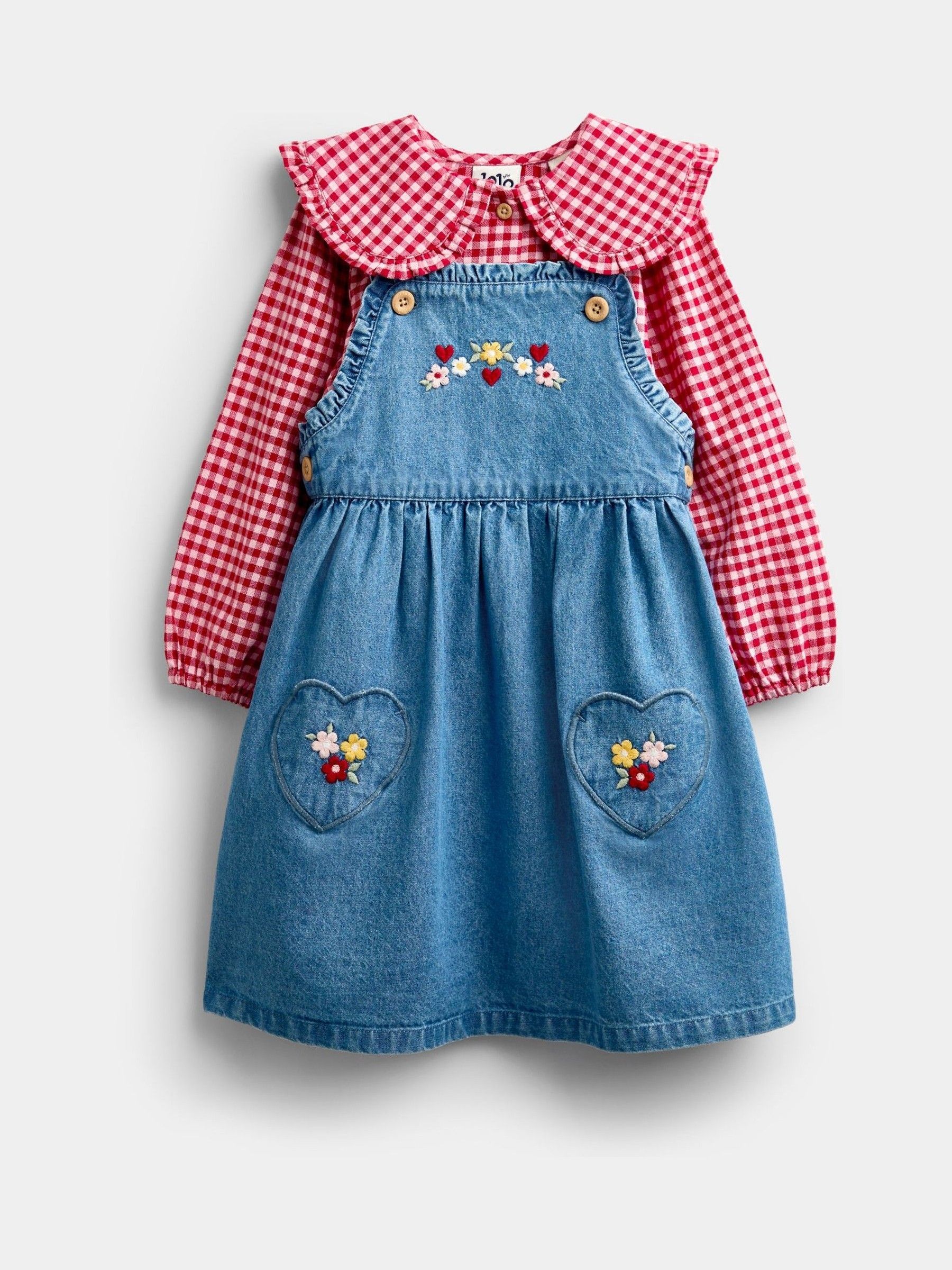 Chambray Blue - Shirt & Heart Pocket Dress Set