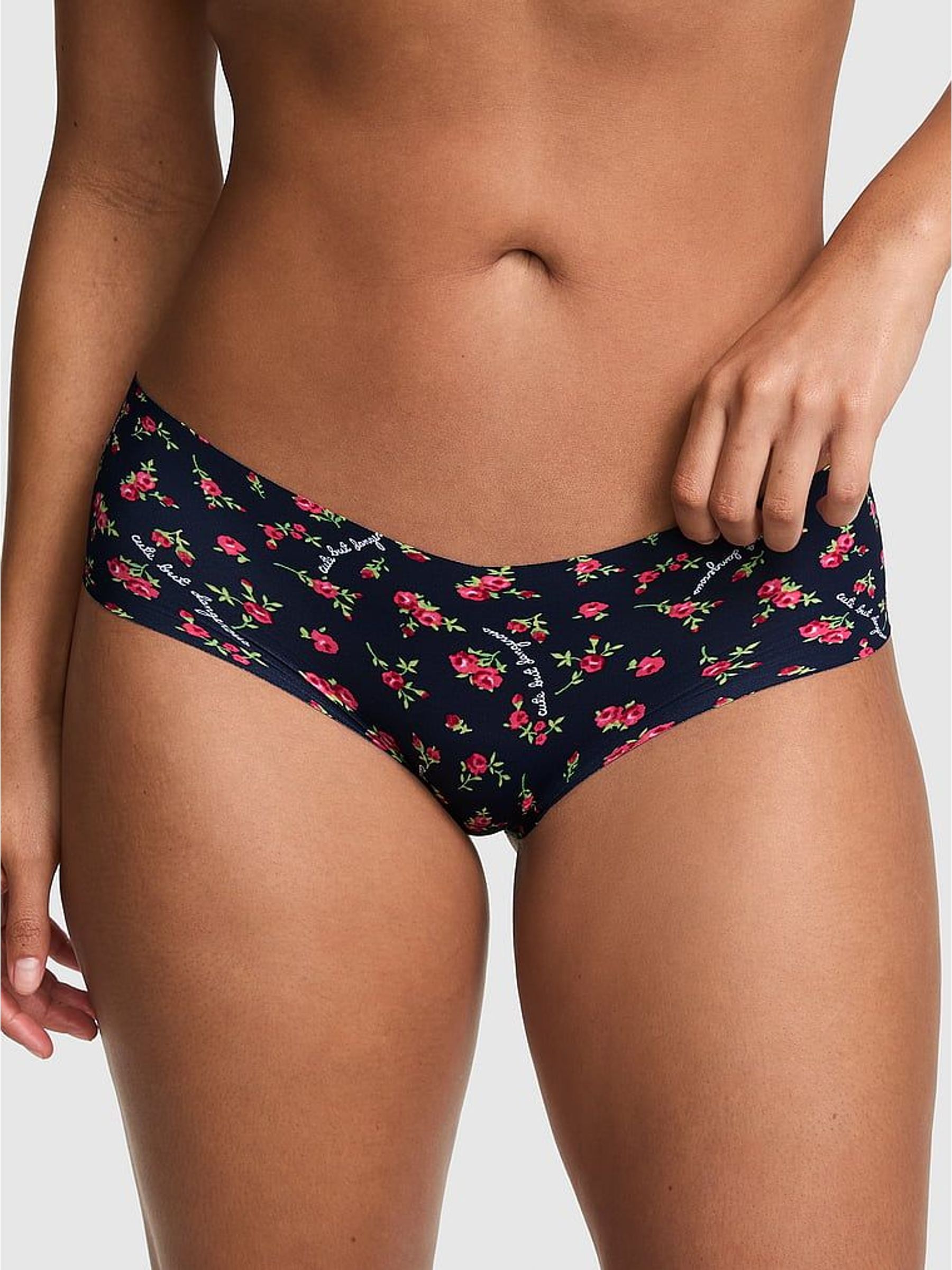 Noir Navy Blue Cute But Dangerous Print - Cheeky No Show Knickers