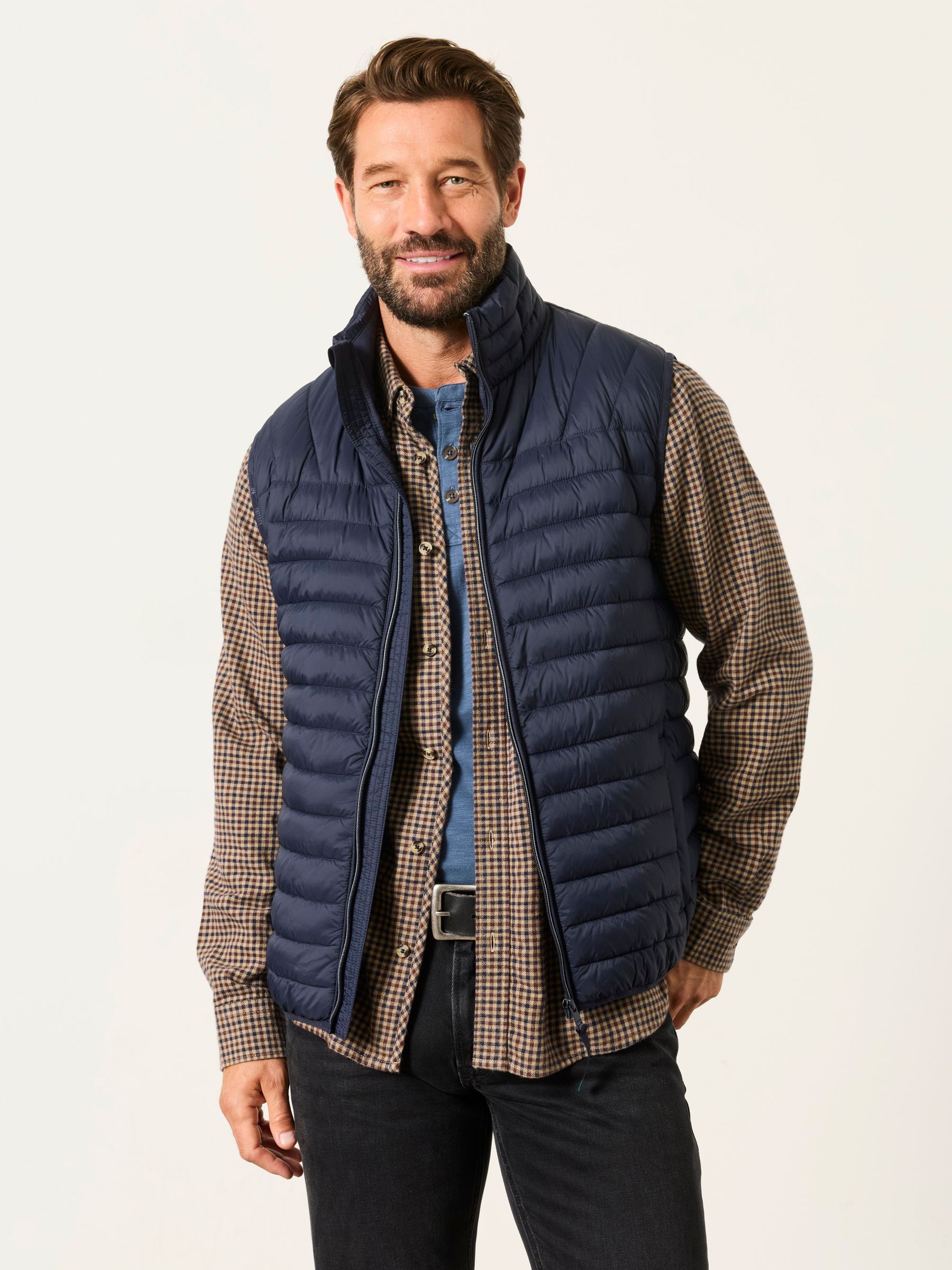 Navy - Regular Lightweight Quilted Gilet