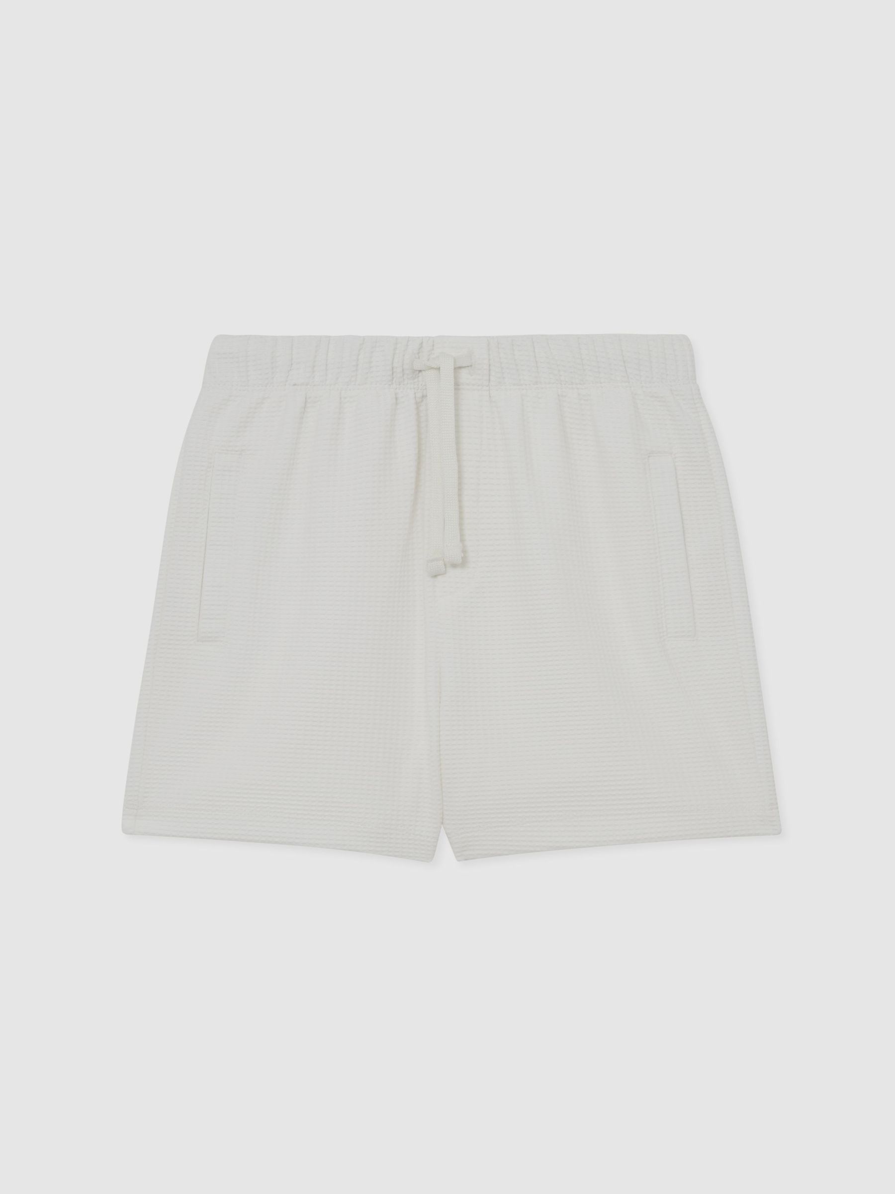 13-14 yrs Waffle Drawstring Shorts in White (W08116) | €40