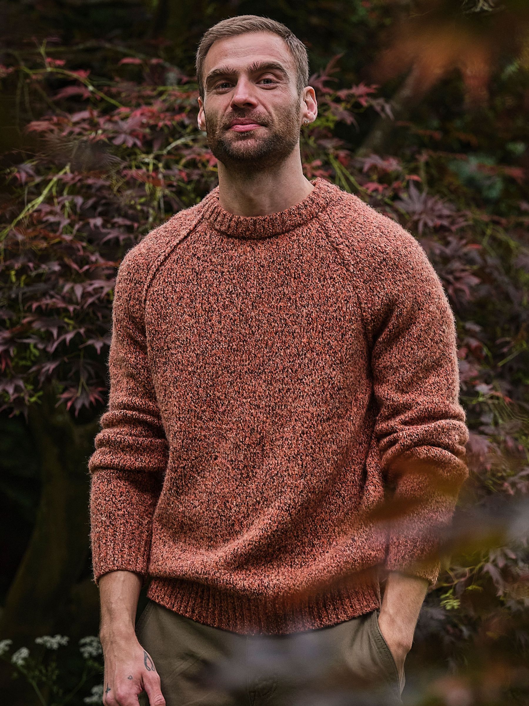 Burnt Orange - Regular Crew Neck Jumper
