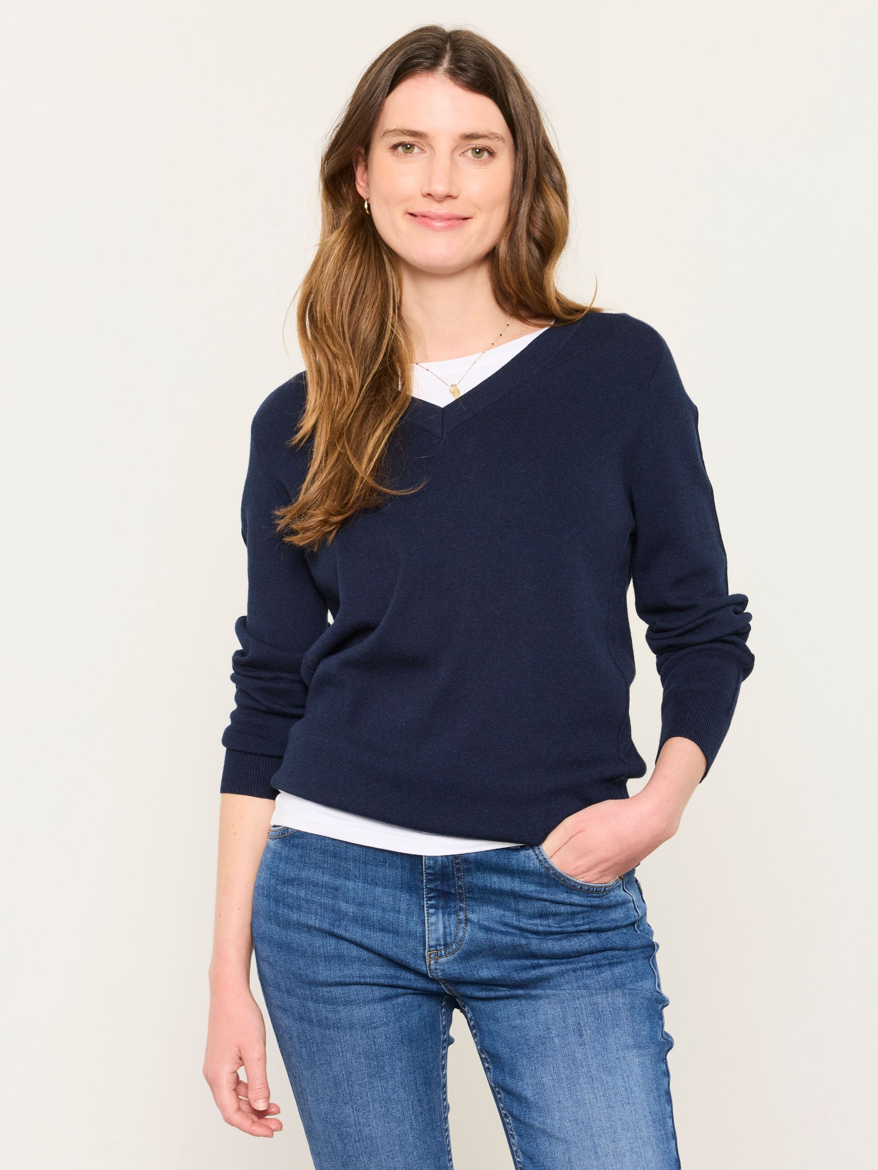 Navy - Knitted Tunic Jumper