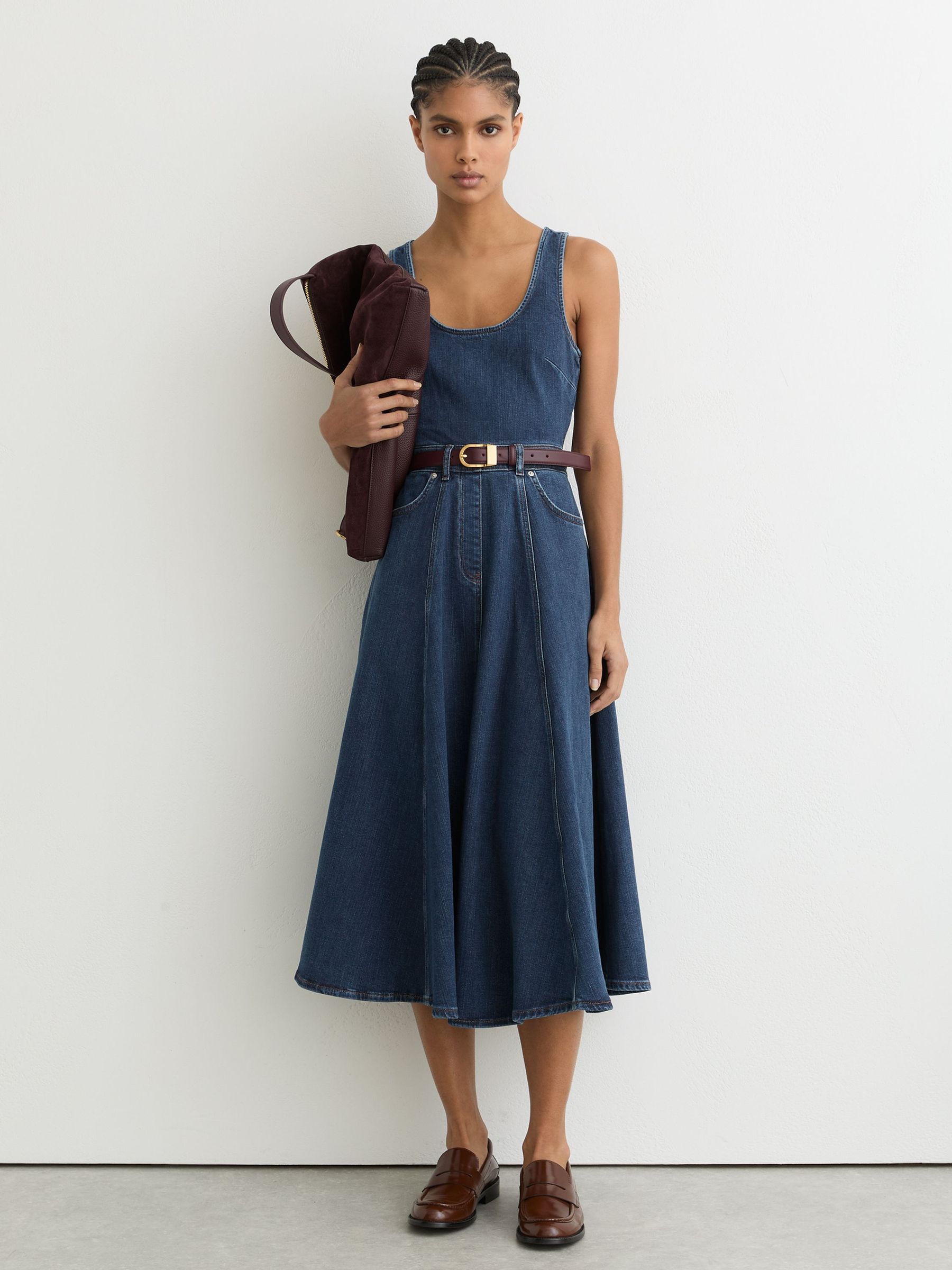 Dress in Indigo Blue (W18158) | $410