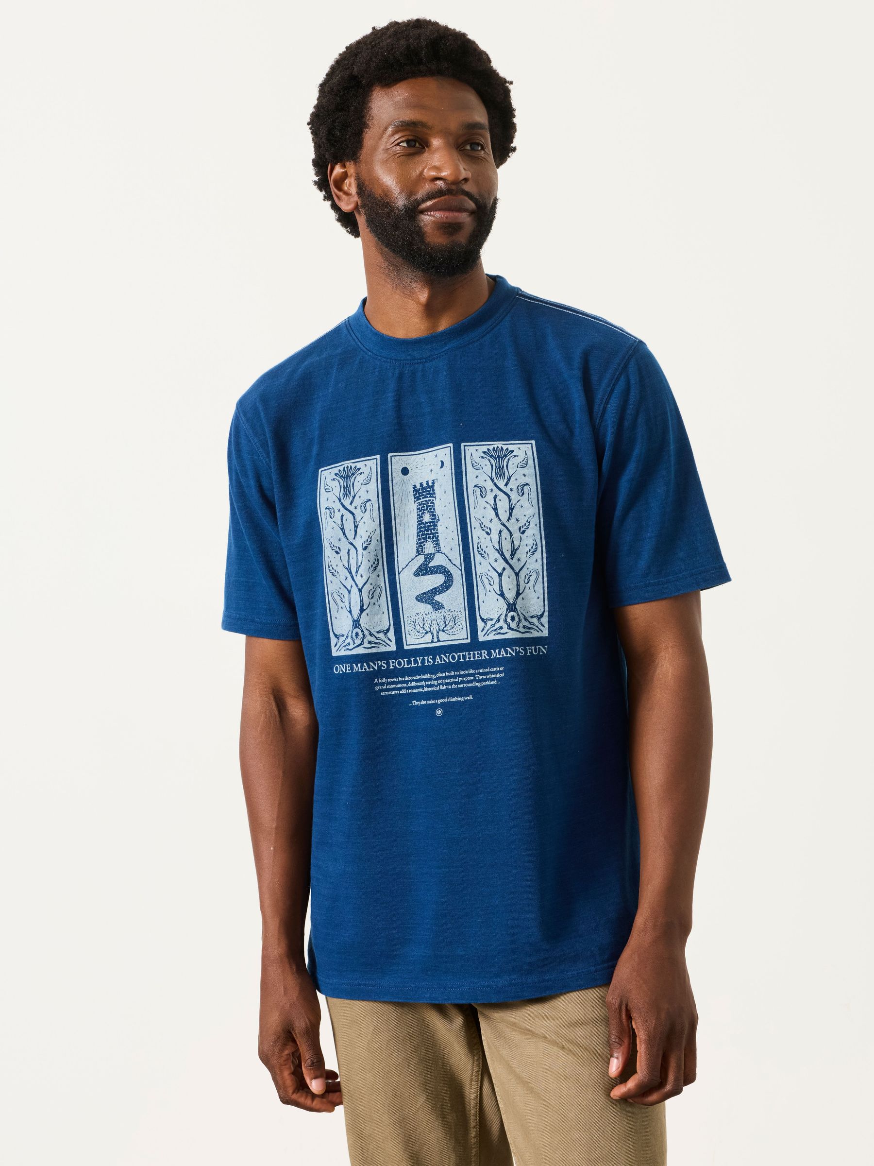 Indigo Blue - Regular Folly Graphic T-shirt