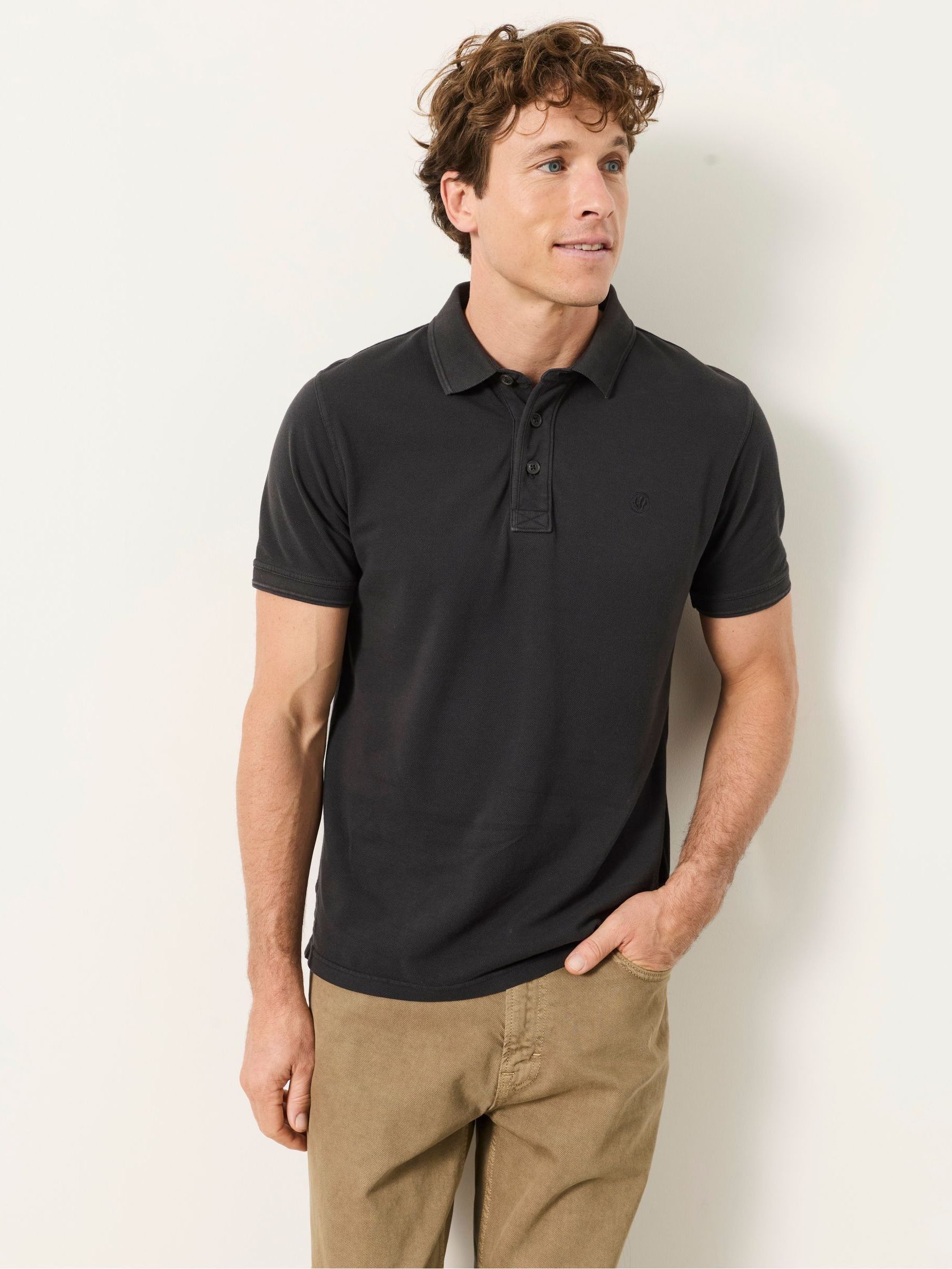 Black - Regular Short Sleeve Pique Polo Shirt