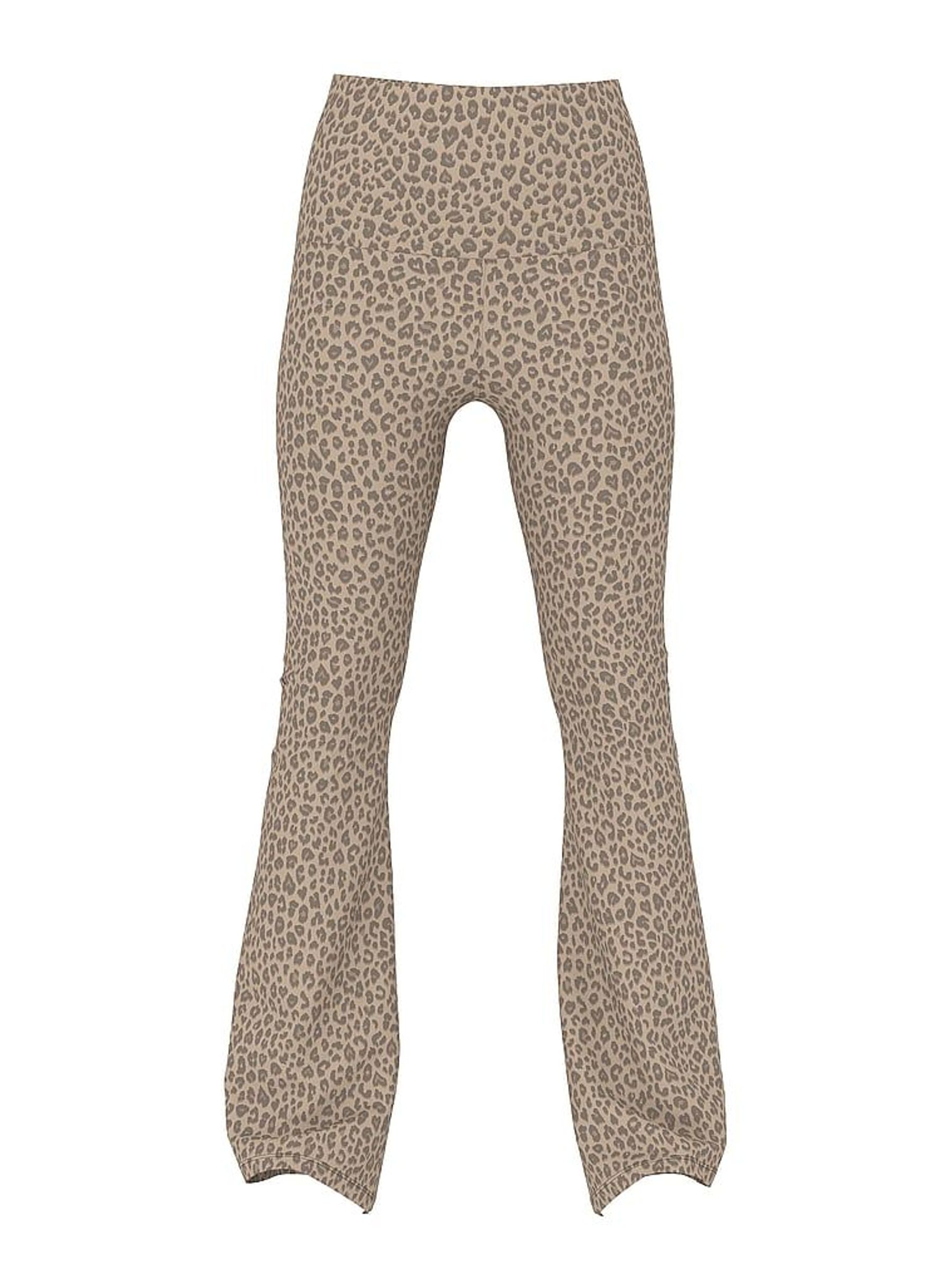 Brown Leopard Flare Foldover Leggings (W22276) | €52