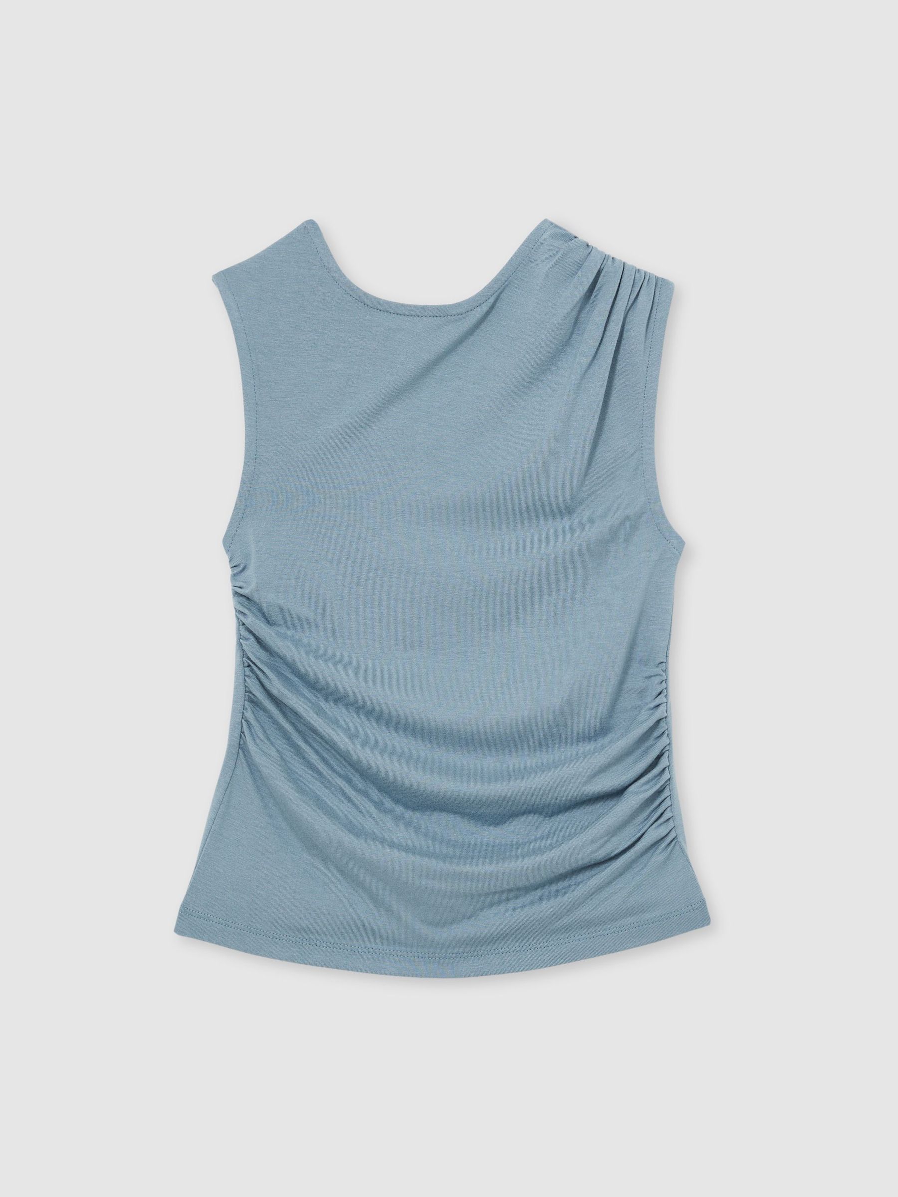 Ruched Jersey Vest in Blue (W23258) | €35
