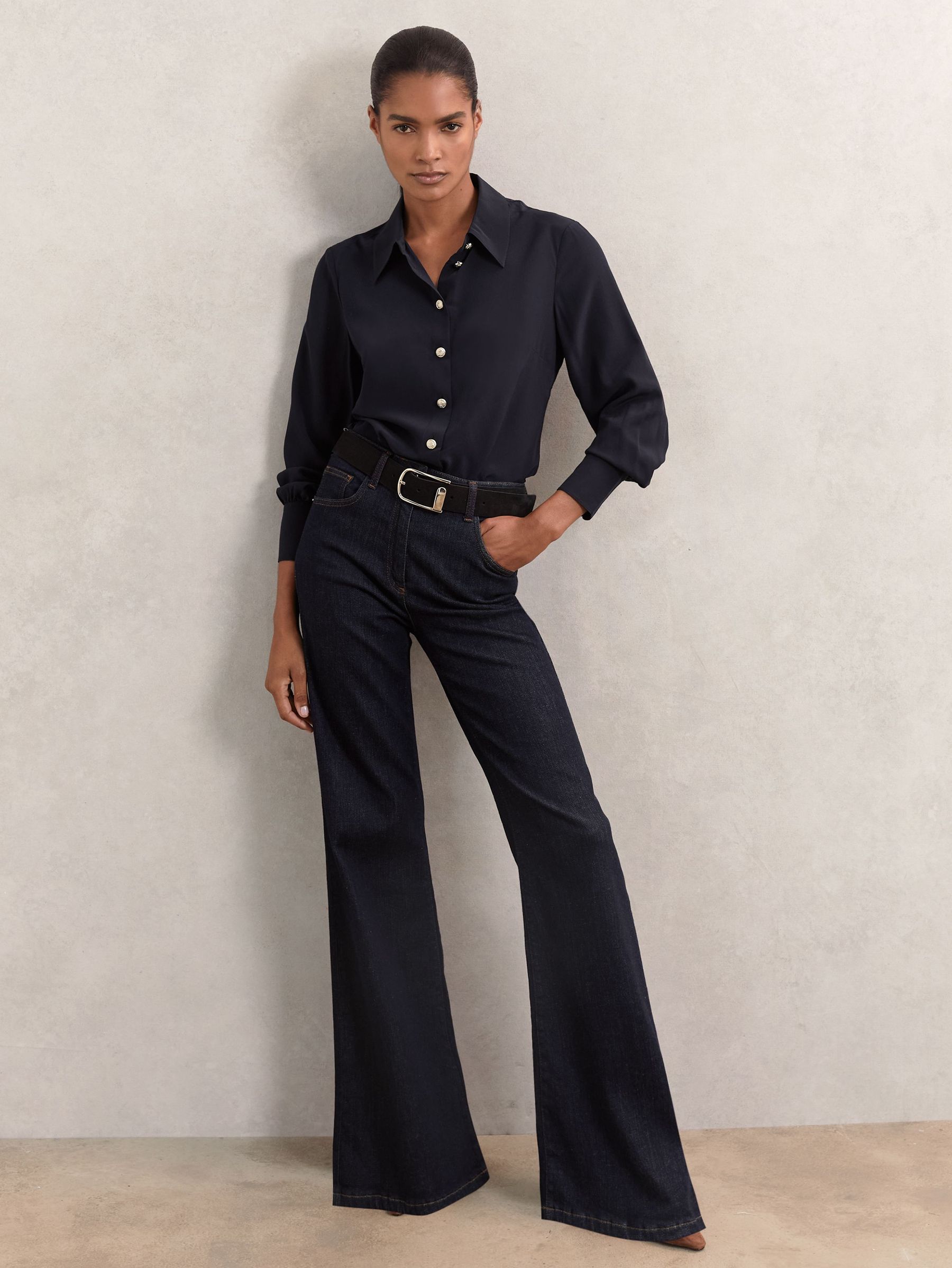 deres ＊ breezy tops ＊ ネイビー タグ付き】deres デレス breezy tops navy ネイビー - メルカリ