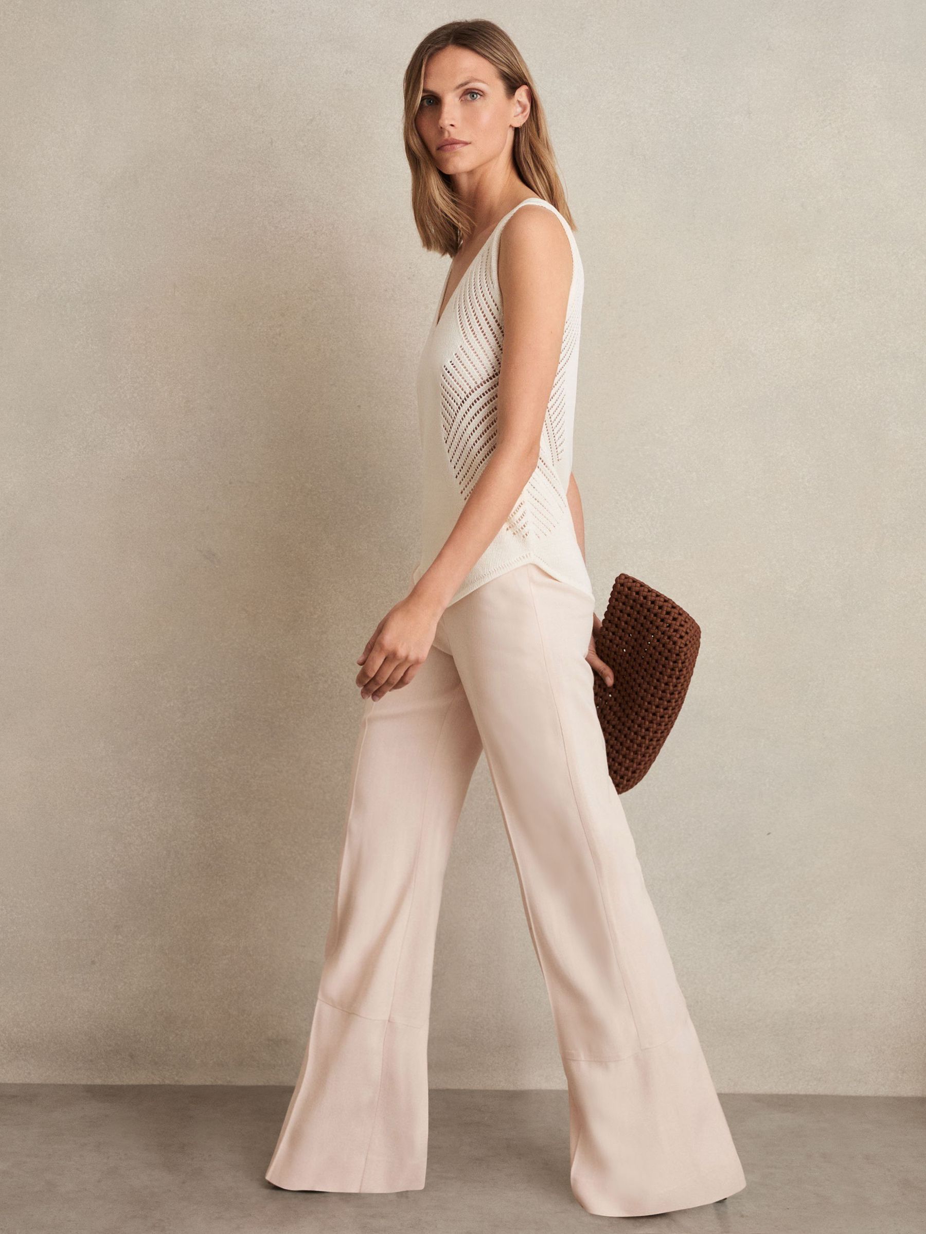 Wide-Leg Suit Trousers in Pink (W25019) | €245