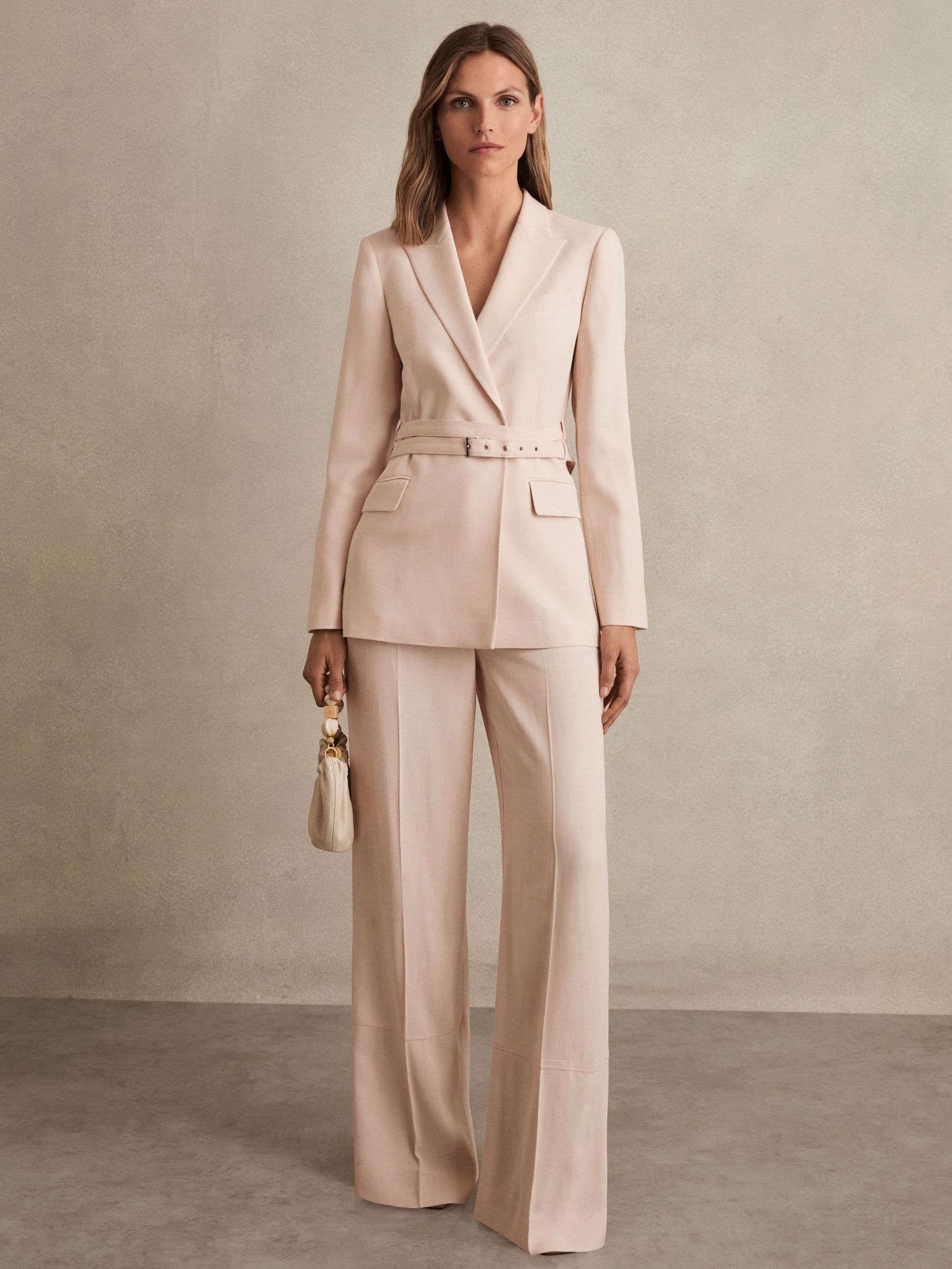 Wide-Leg Suit Trousers in Pink (W25022) | €245