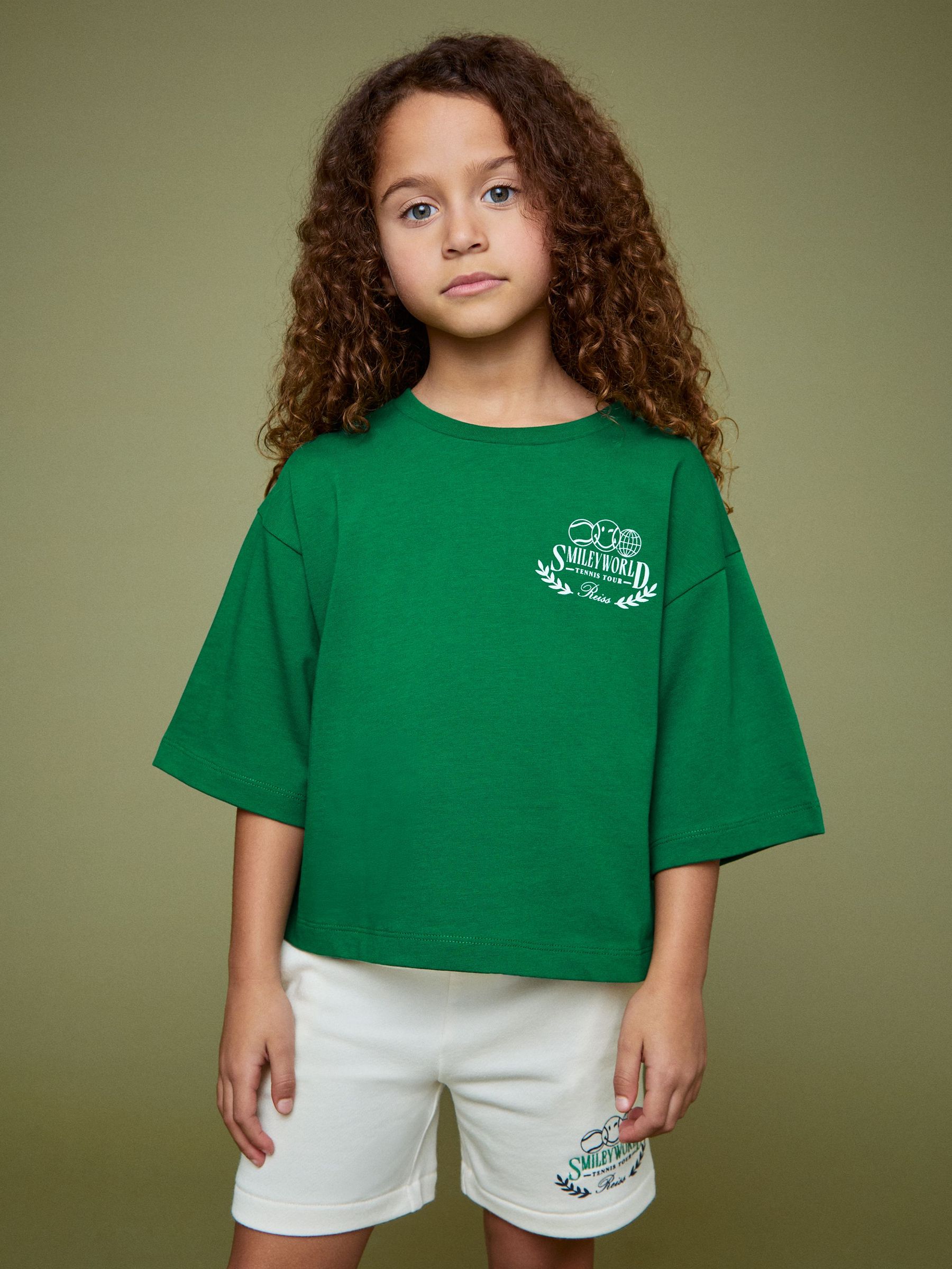 4-9 yrs SmileyWorld | Reiss Oversized T-Shirt in Green (W26196) | US$30