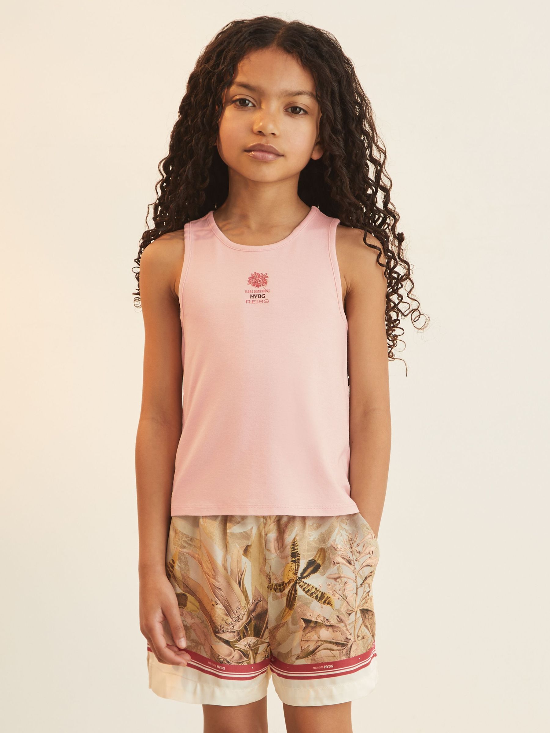 4-9 yrs Reiss | NYBG Floral Emblem Vest in Pink (W26728) | €25