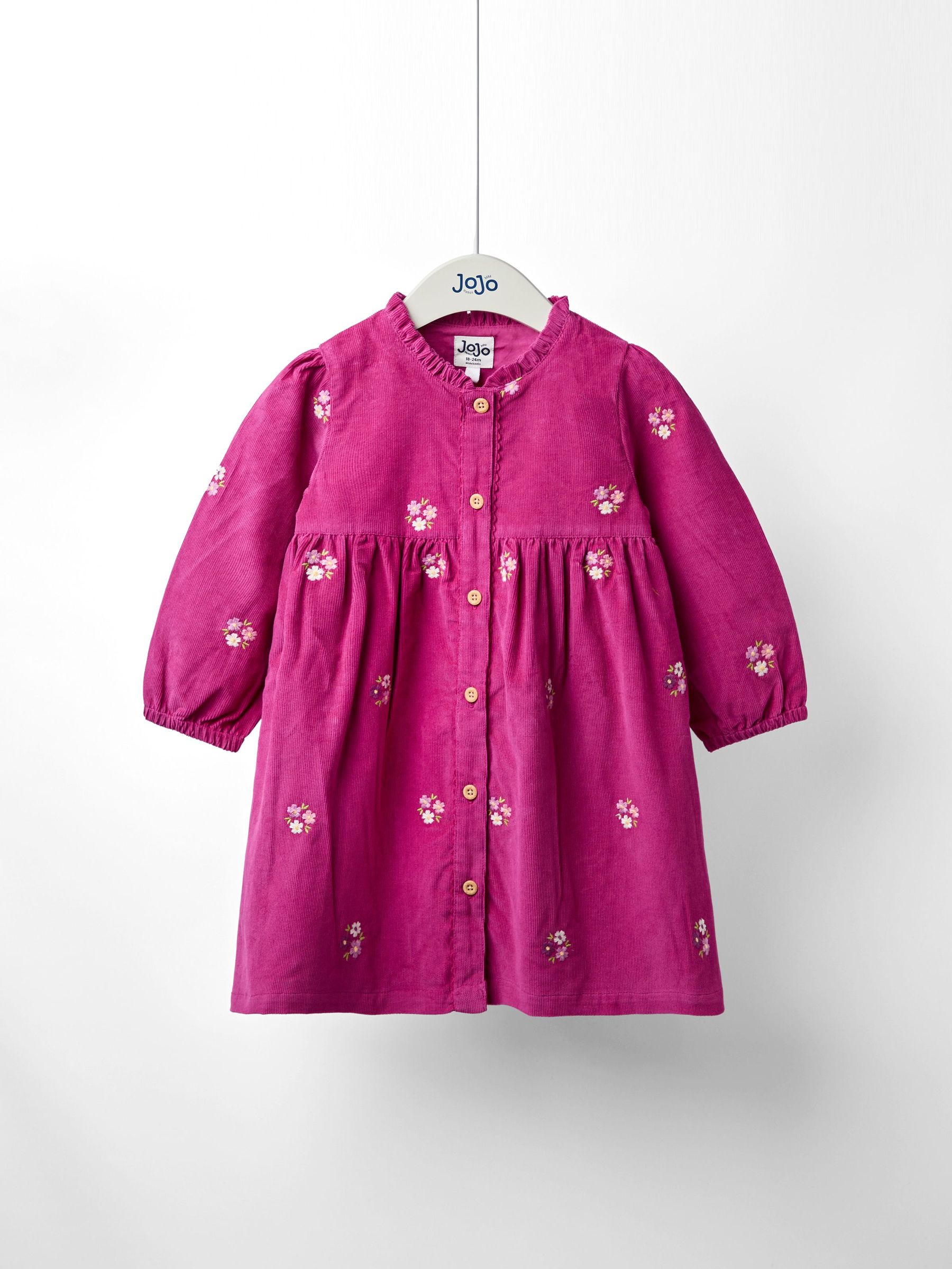Red Embroidered Cord Button Through Dress (W26834) | $48 - $58