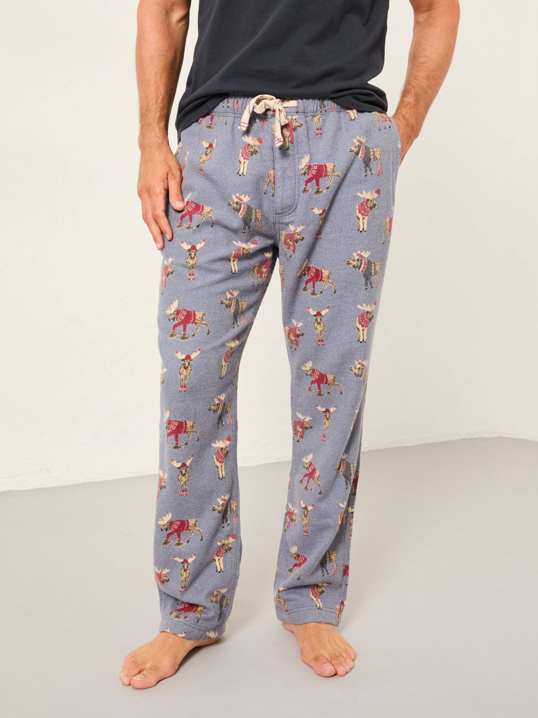 Blue Shelter Moose Print Pyjama Bottoms (W28294) | €52