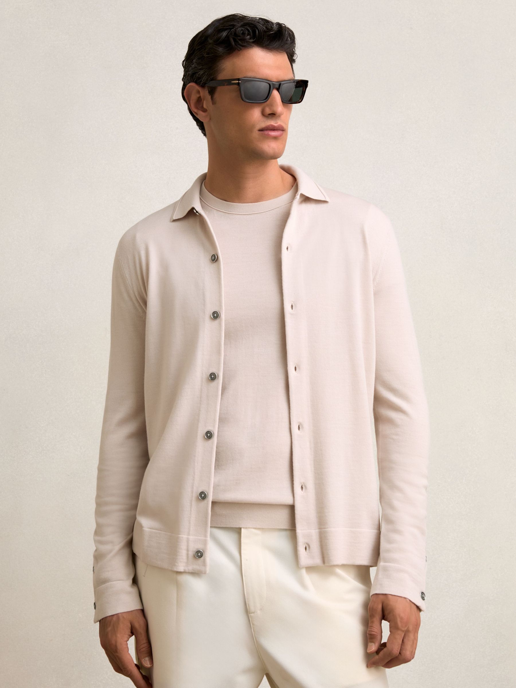 Cardigan in Beige (W29742) | US$190