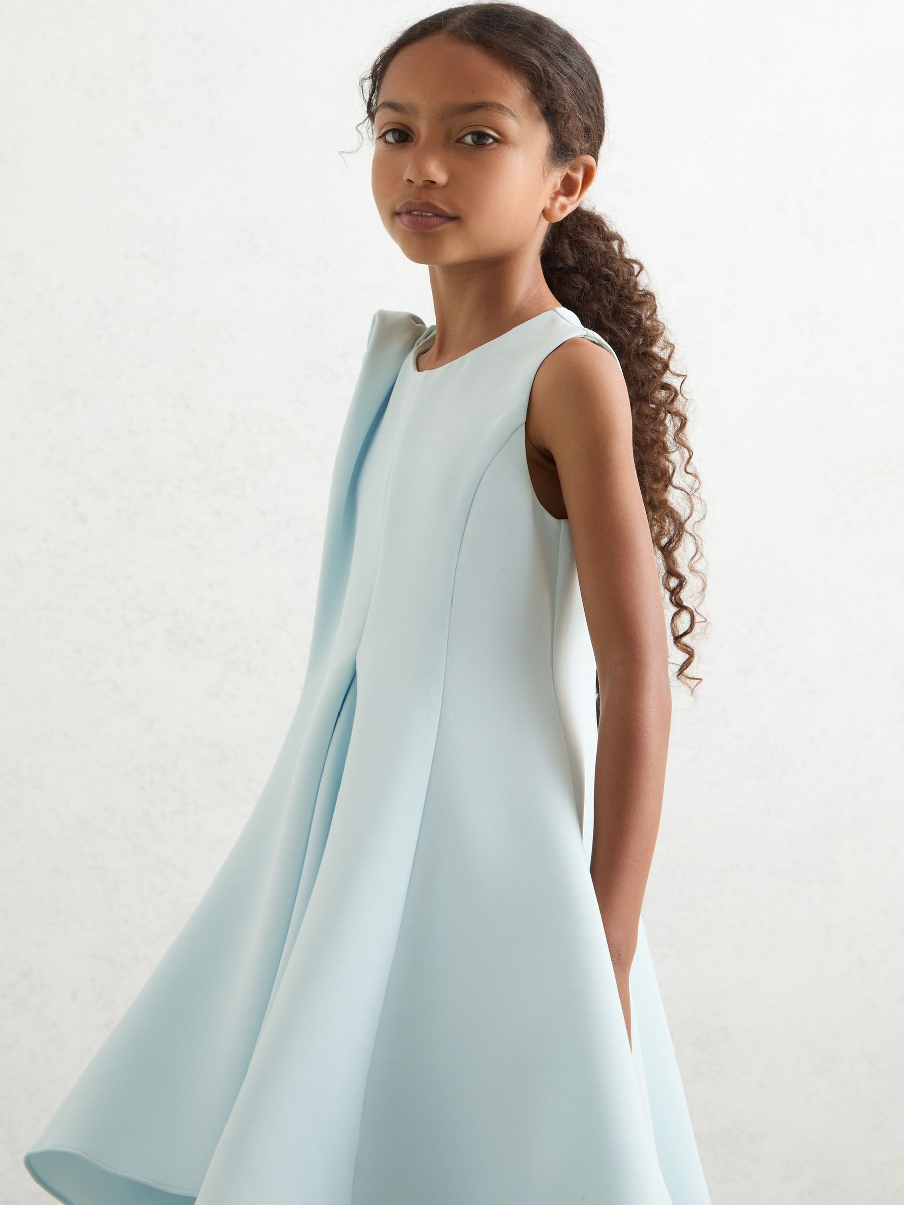 9-13 yrs Flower-Detail Fit-And-Flare Dress in Blue (W29756) | HK$1,400