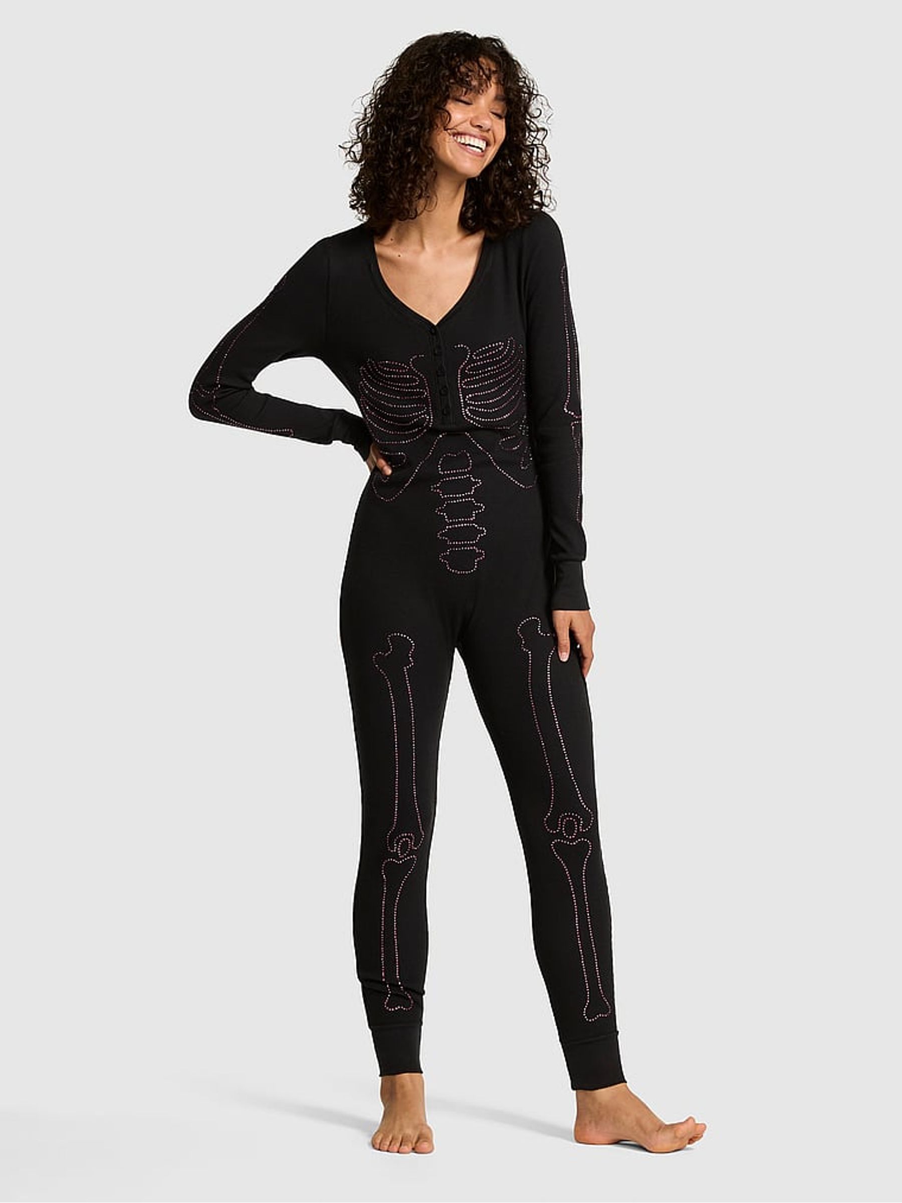 Black Skeleton Halloween Onesie (W31361) | €70