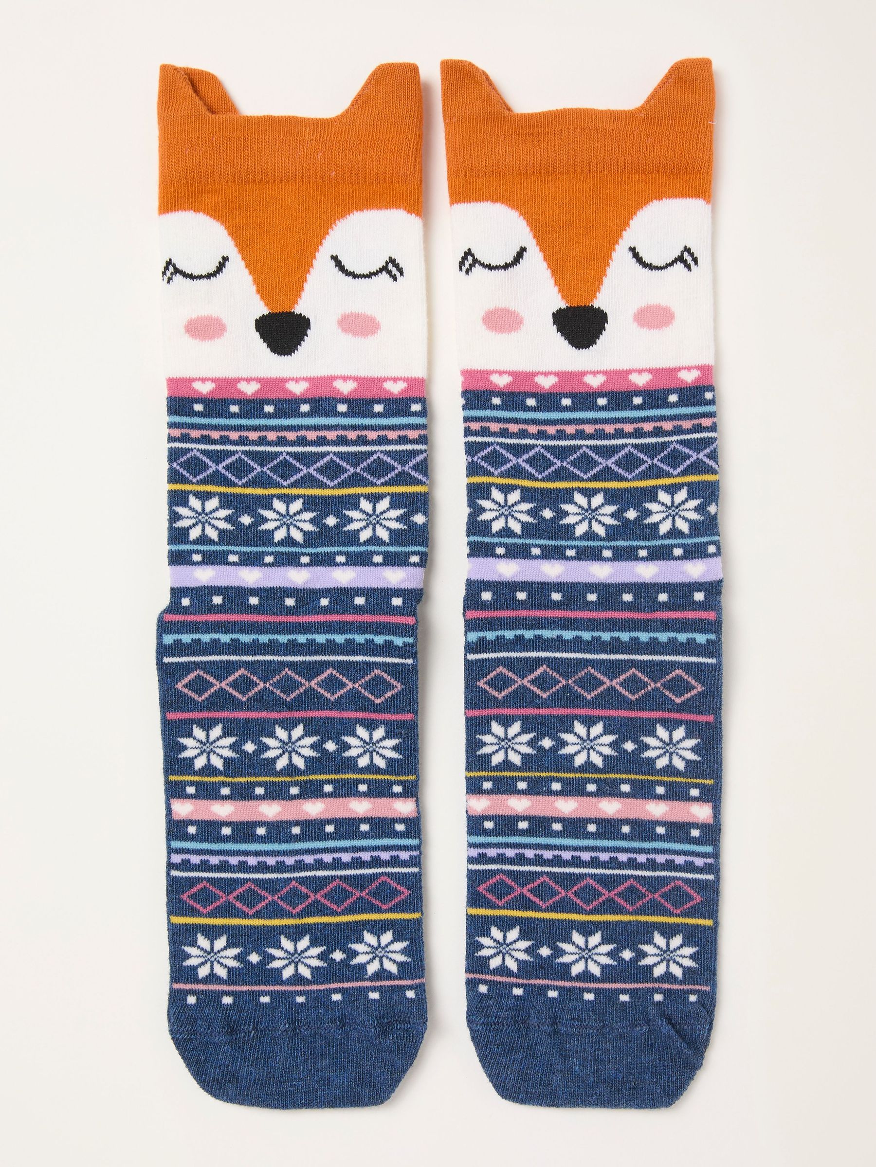 Navy Fox Socks (W32043) | $12