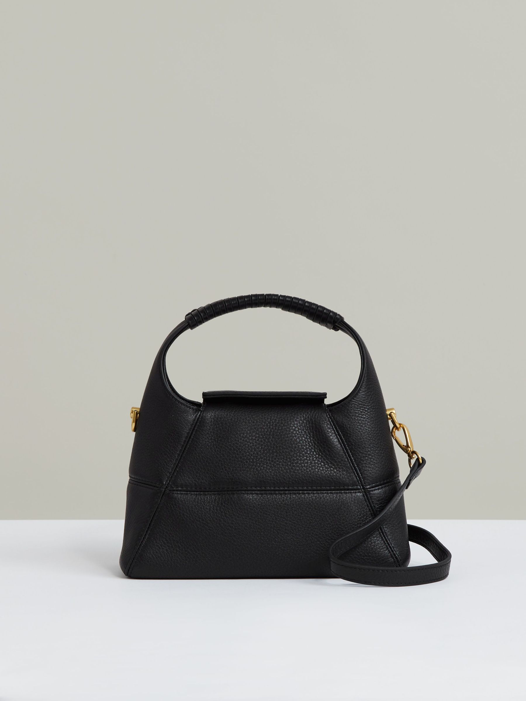 Grained-Leather Crossbody Bag in Black (W34212) | 925 QAR