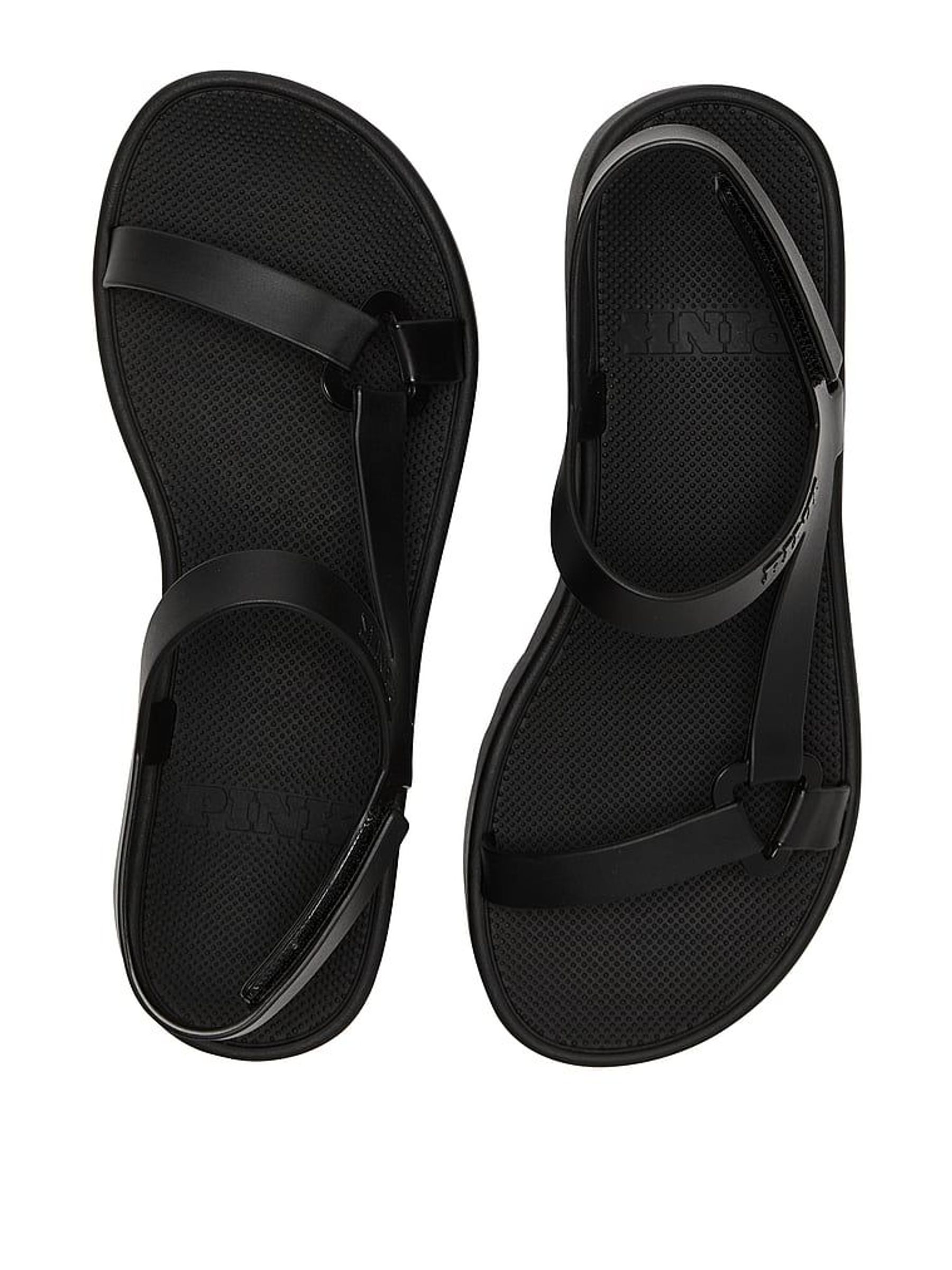 Pure Black Strappy Platform Sport Sandals (W34593) | €29