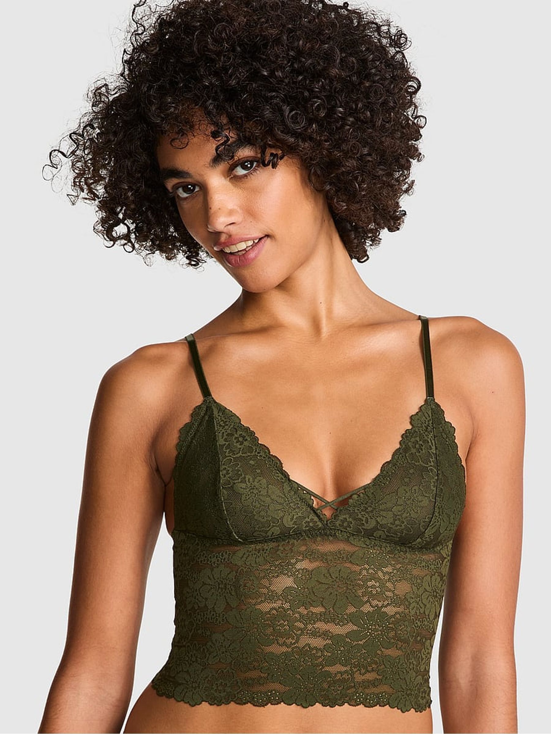 Green Bralette Bra Top (W39402) | €32