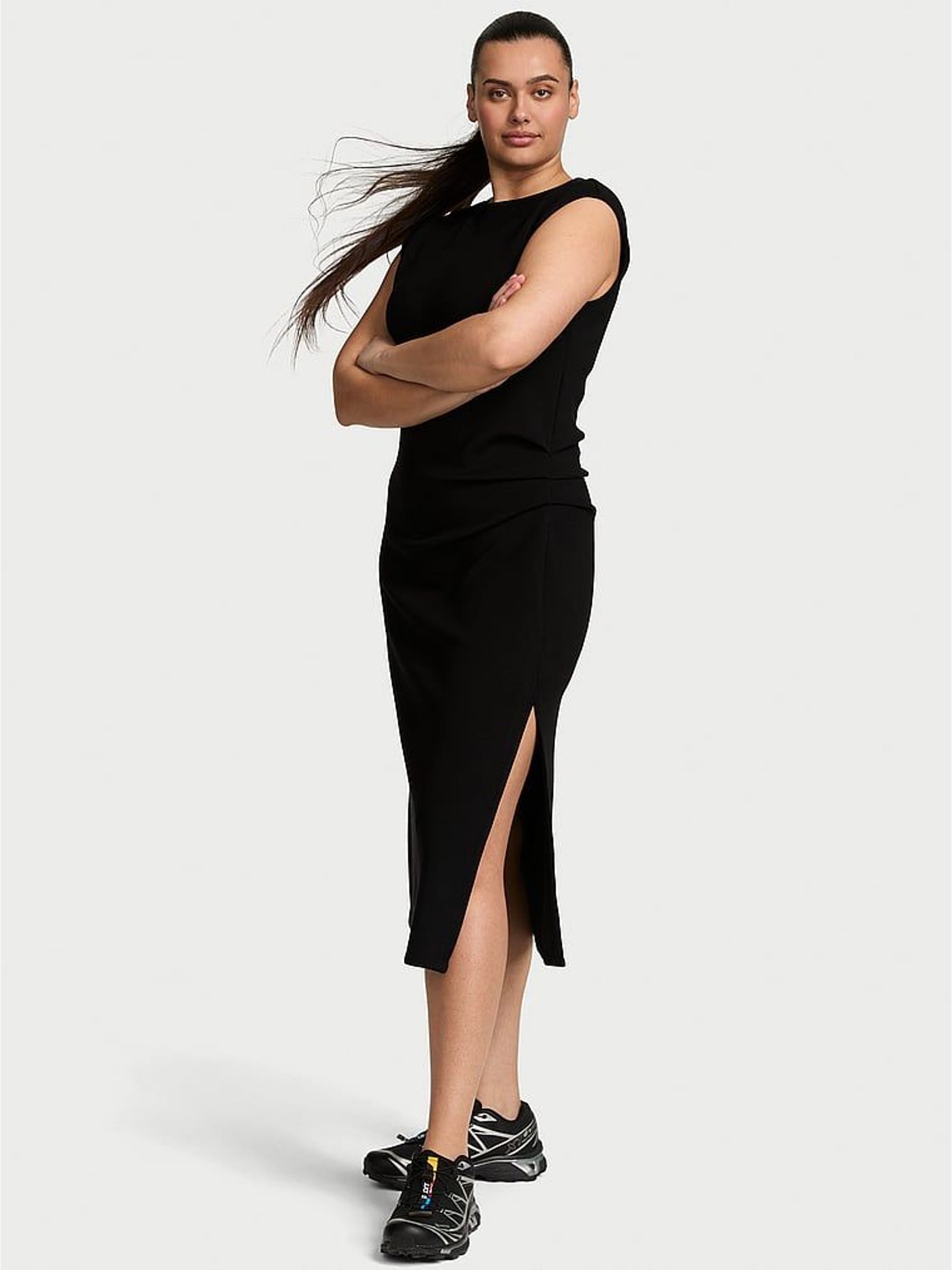 Black Featherweight Knit Maxi Dress (W39441) | €108