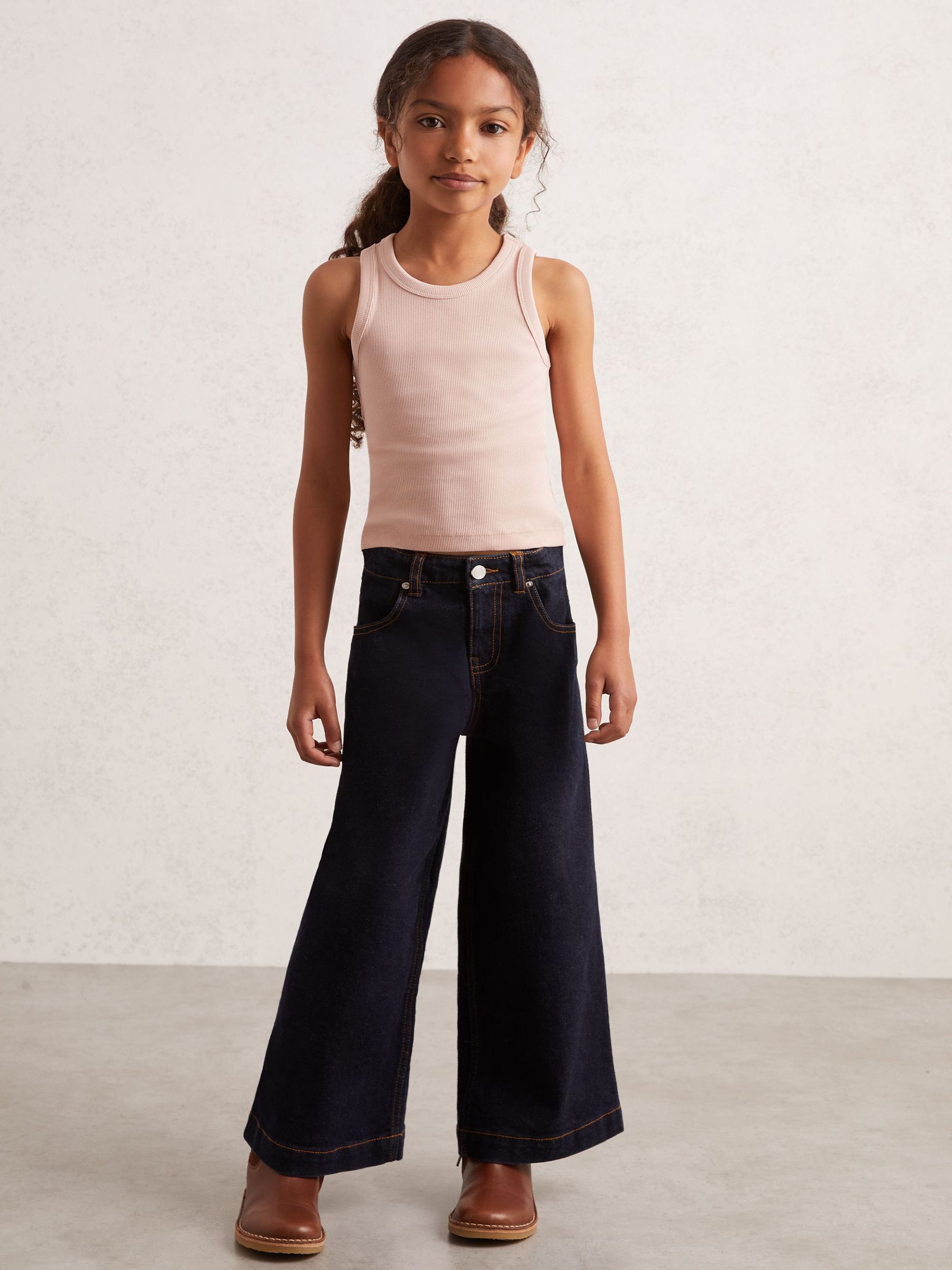 3-9 yrs Stretch-Cotton Ribbed Vest in Pink (W40405) | €15