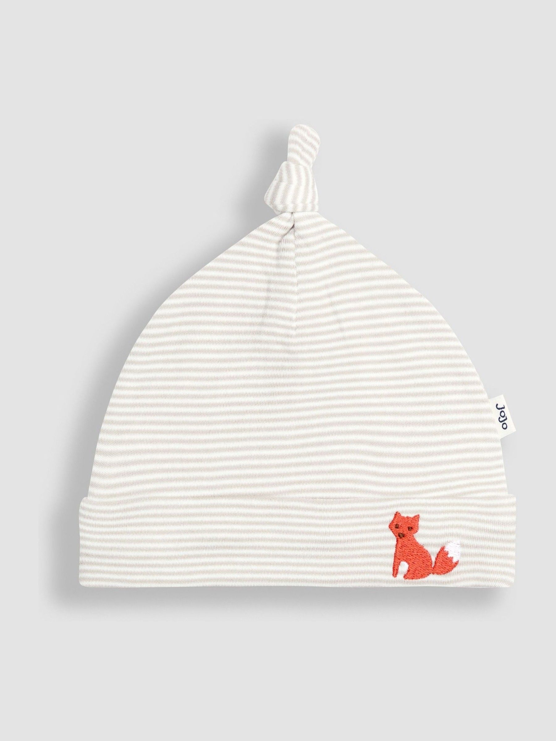 Ecru Fox Stripe Baby Hat (W40901) | $10