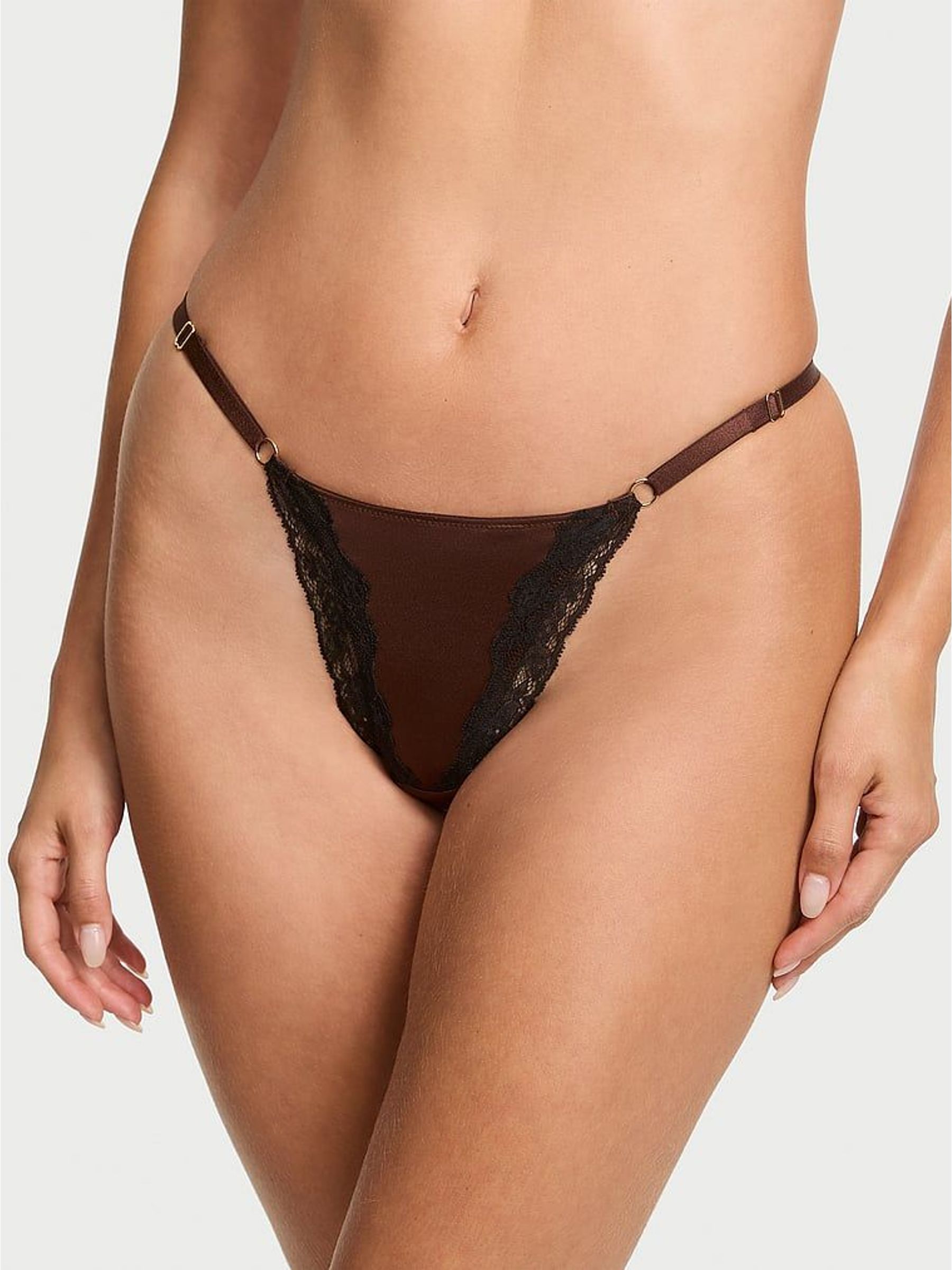 Ganache Nude G String Lace Trim Knickers (W41216) | €17.50