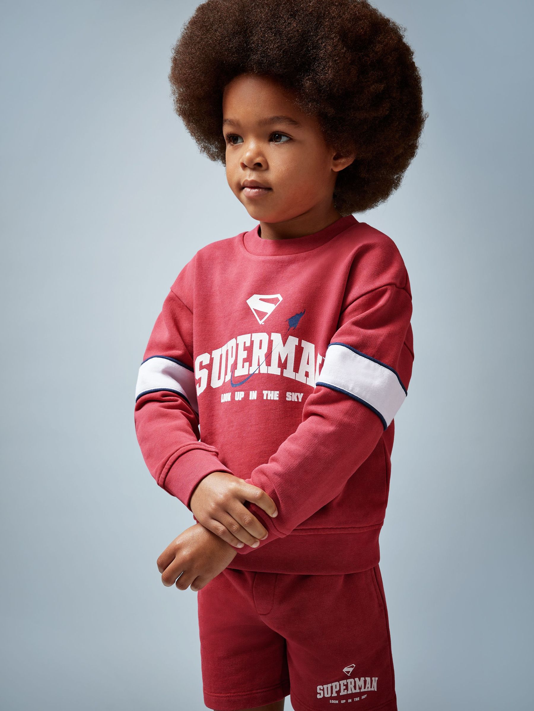 Reiss | Superman Cotton Logo Sweatshirt in Red (W42385) | US$55