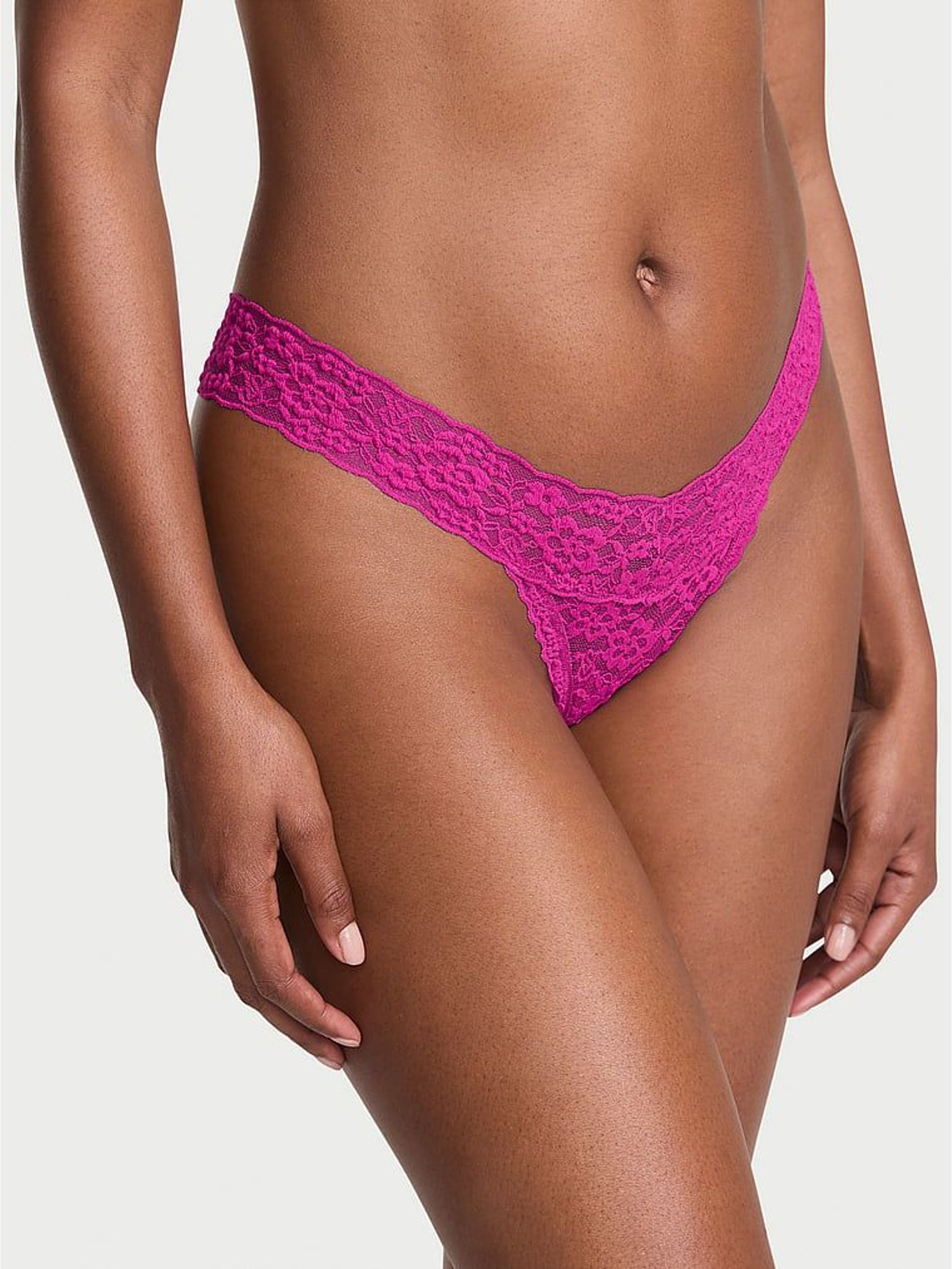 Allure Pink Thong Lace Strappy Back Knickers (W45552) | €11.50