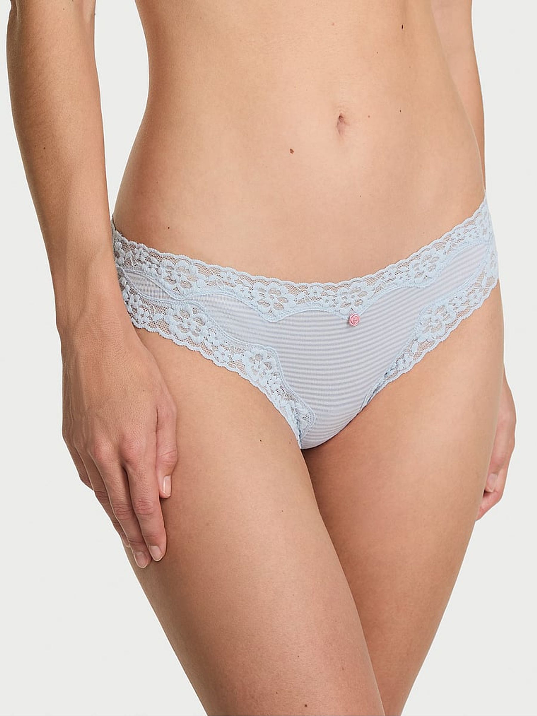 Palest Blue Bikini Lace Waist Knickers (W45595) | €11.50
