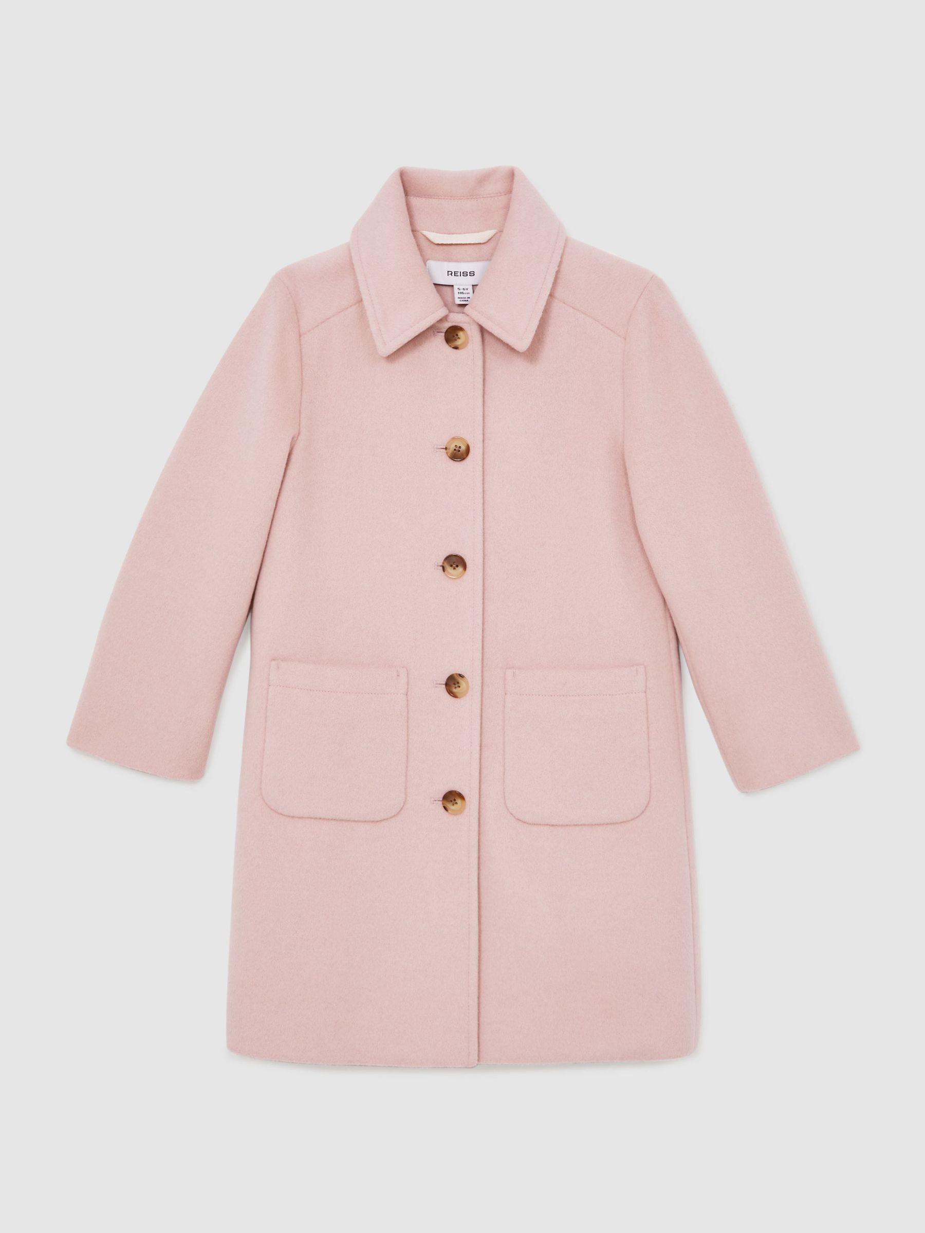 13-14 yrs Wool-Blend Single-Breasted Coat in Pink (W46466) | €165